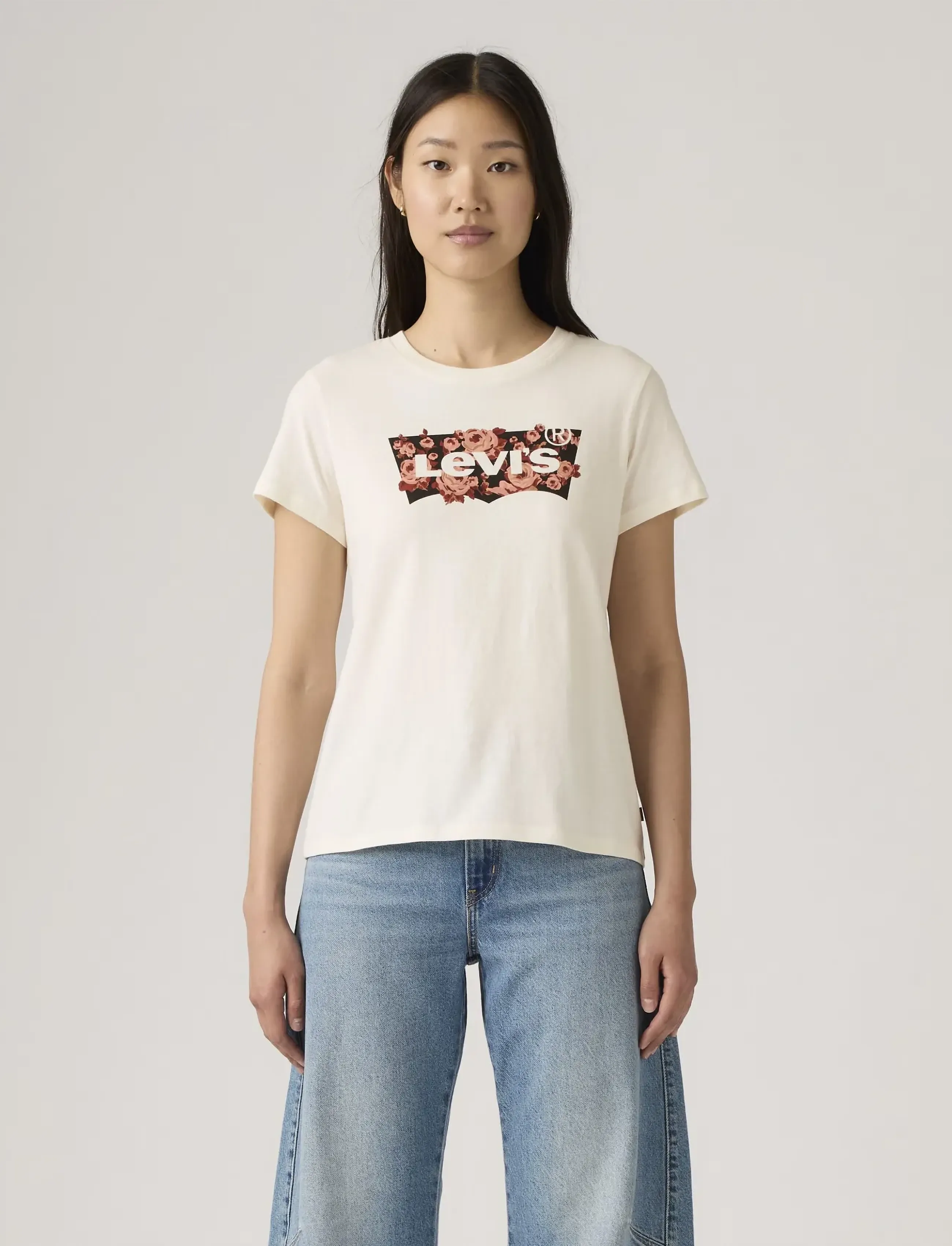 Levi's® - THE PERFECT TEE GAB ROSE BW FI - t-shirts - whites - 5