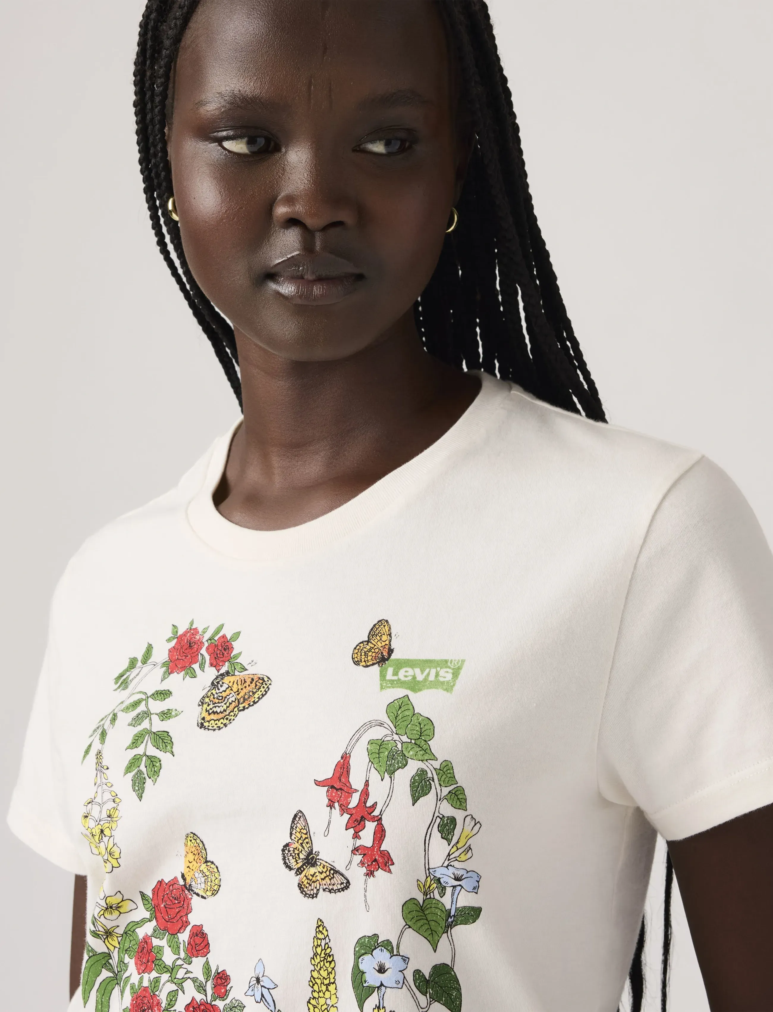 Levi's® - THE PERFECT TEE ROSE GARDEN BW - t-shirts - whites - 4