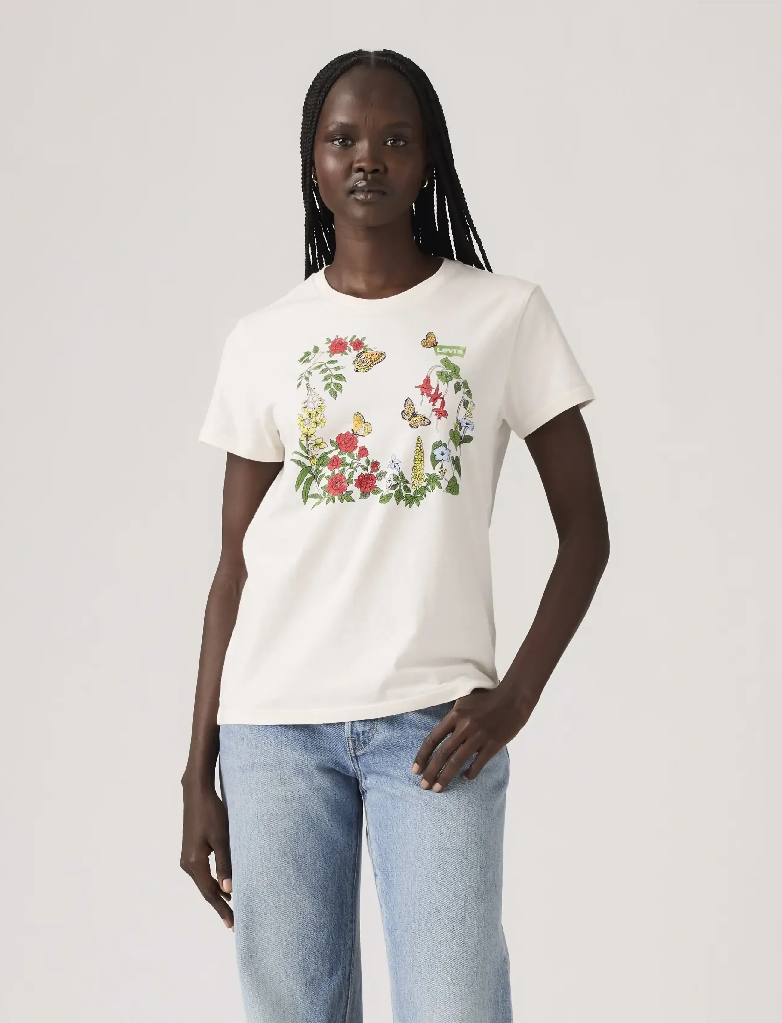 Levi's® - THE PERFECT TEE ROSE GARDEN BW - t-shirts - whites - 5