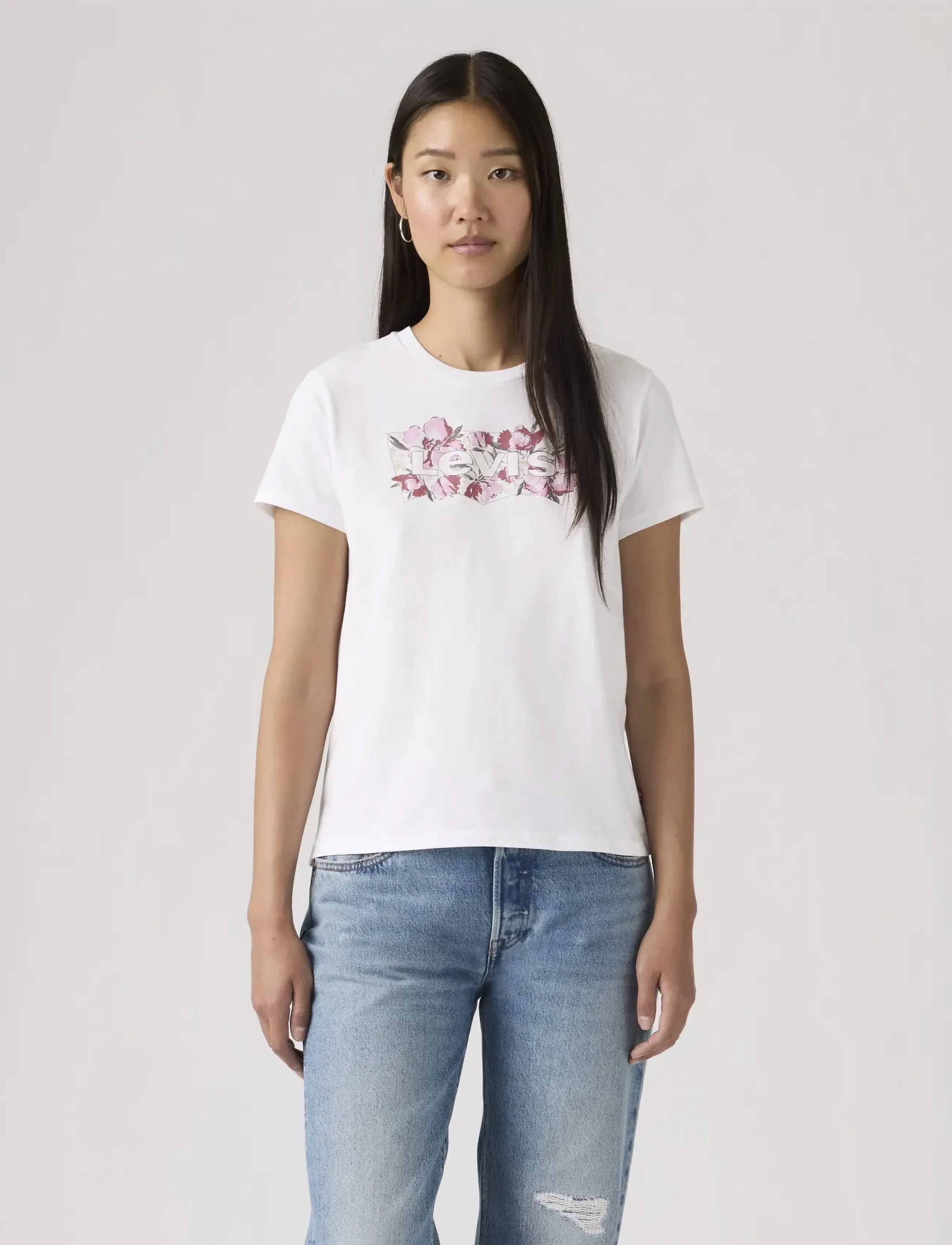 Levi's The Perfect Tee P2_Blake Brush, XS, T-shirts & Oberteile, Weiß - Short-sleeved, Frauen