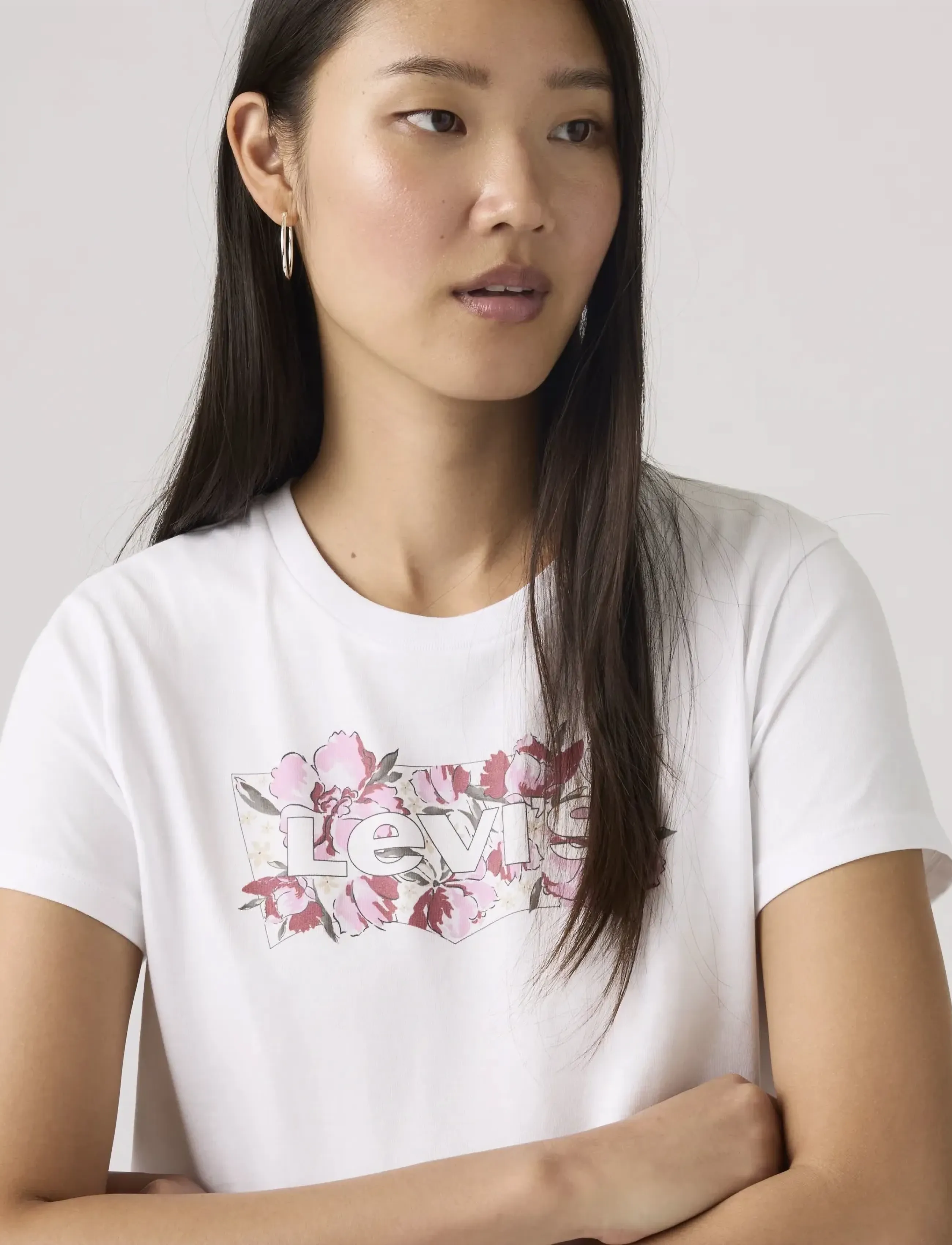 Levi's® - THE PERFECT TEE P2_BLAKE BRUSH - t-särgid - whites - 4