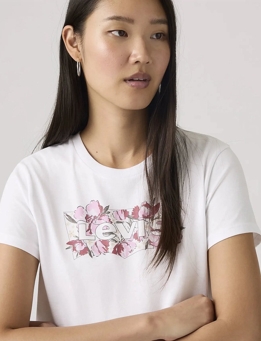 Levi's® - THE PERFECT TEE P2_BLAKE BRUSH - t-särgid - whites - 4