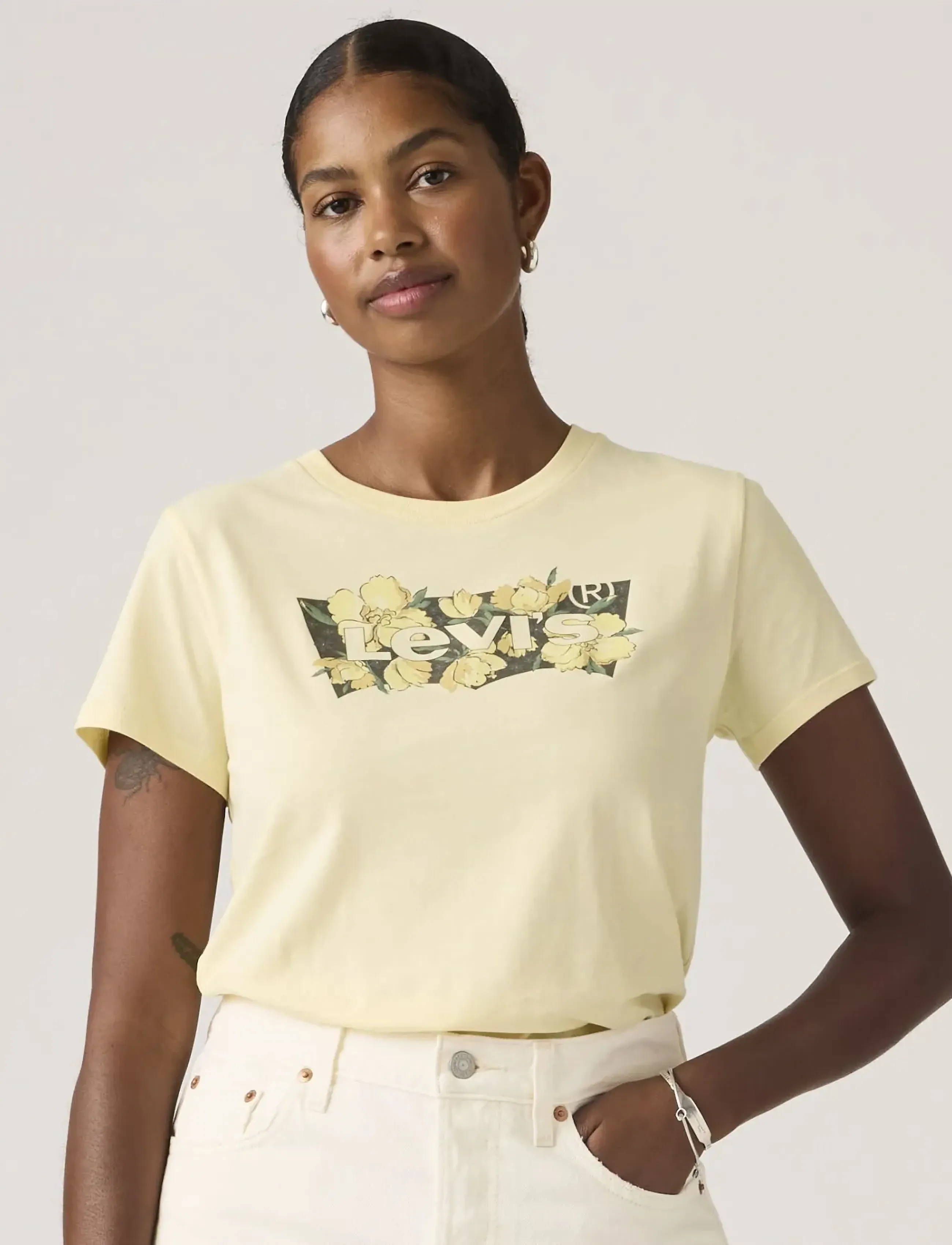 Levi's® - THE PERFECT TEE P2_BLAKE BRUSH - t-särgid - neutrals - 5