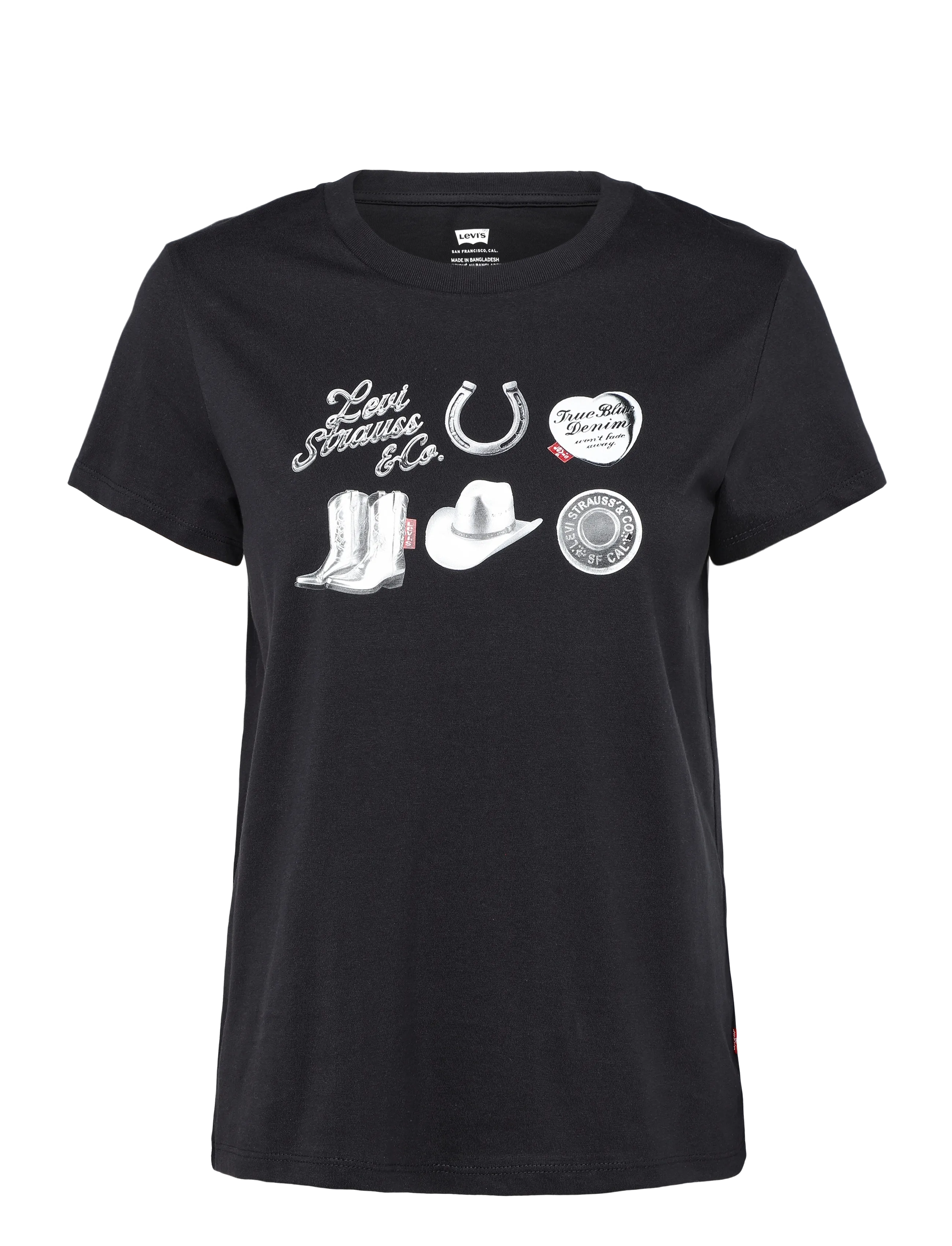 Levi's® THE PERFECT TEE ARCHIVAL SILVE - Kläder - BLACKS / black