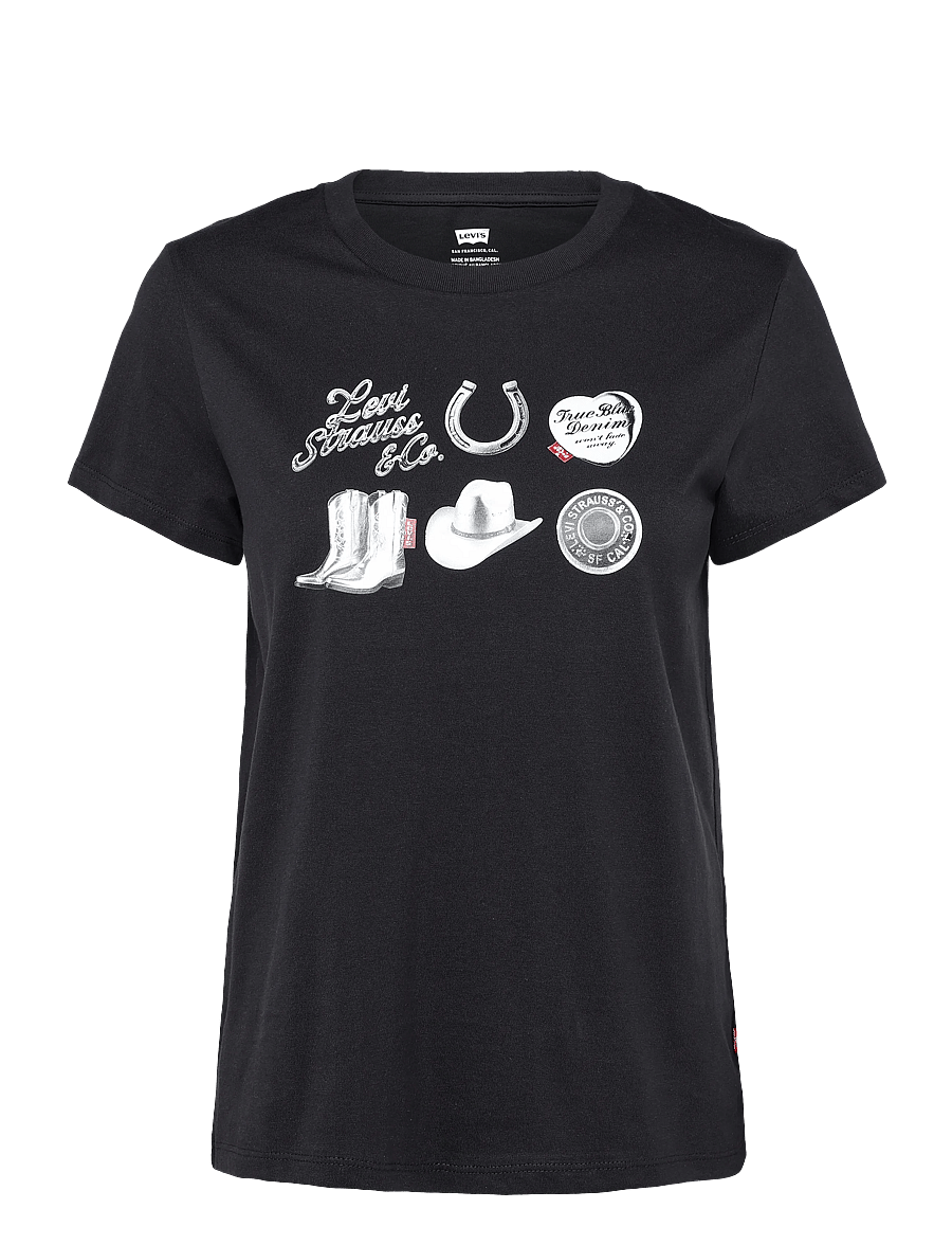 Levi's® - THE PERFECT TEE ARCHIVAL SILVE - t-shirts - blacks - 0