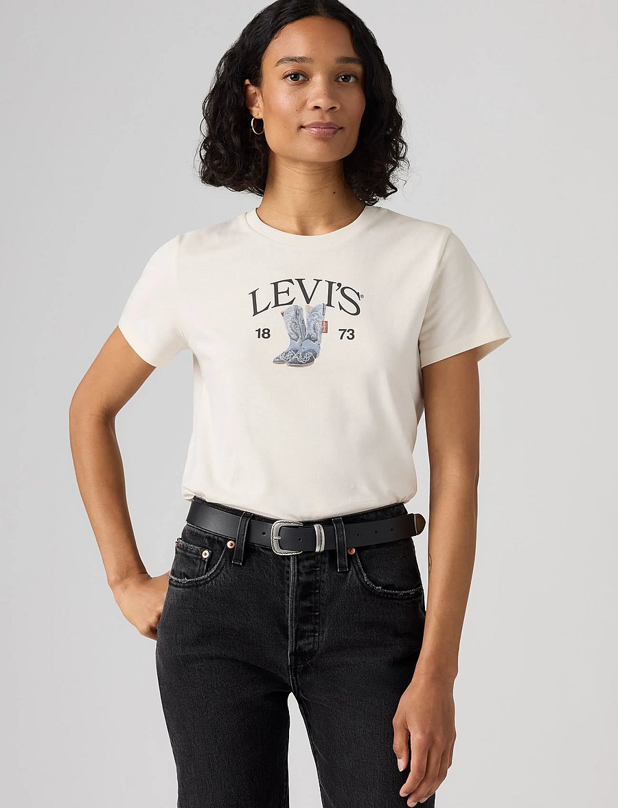 Levi's® - THE PERFECT TEE LEVIS DENIM BO - t-shirts - whites - 0