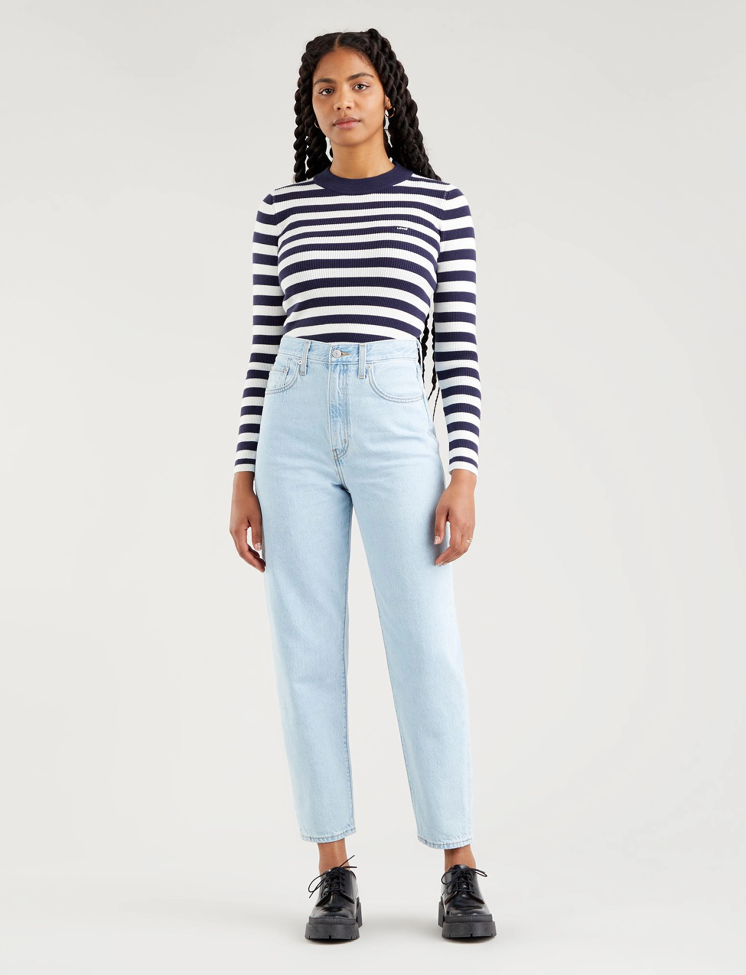 LEVI´S Women - HIGH LOOSE TAPER LOVE IS LOVE - light indigo - worn in - 3