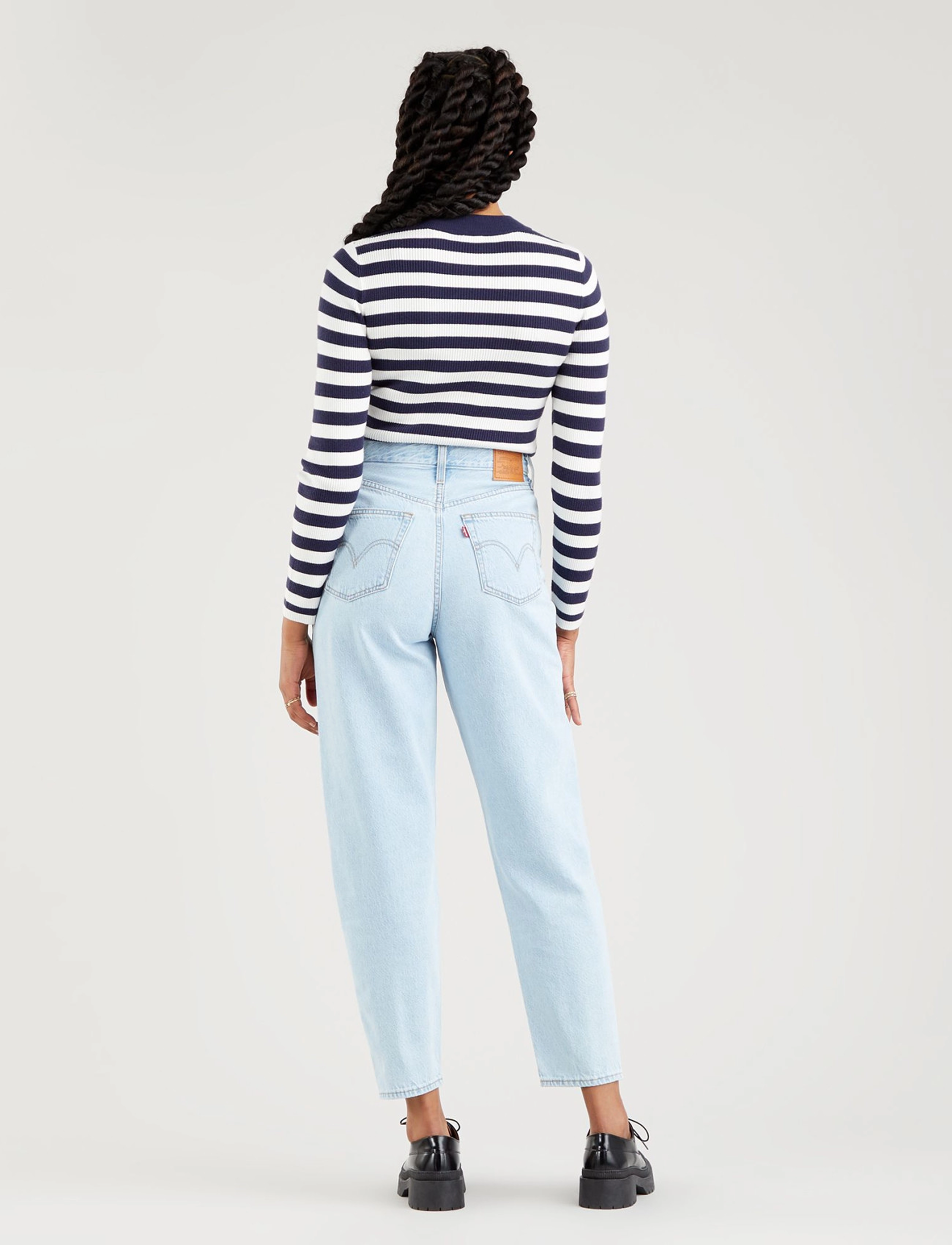 LEVI´S Women - HIGH LOOSE TAPER LOVE IS LOVE - light indigo - worn in - 4