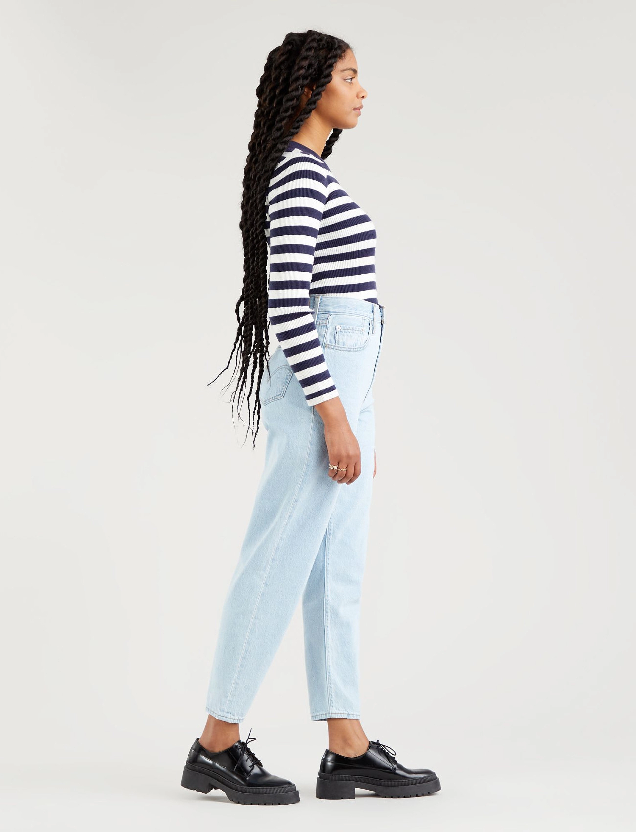 LEVI´S Women - HIGH LOOSE TAPER LOVE IS LOVE - light indigo - worn in - 5
