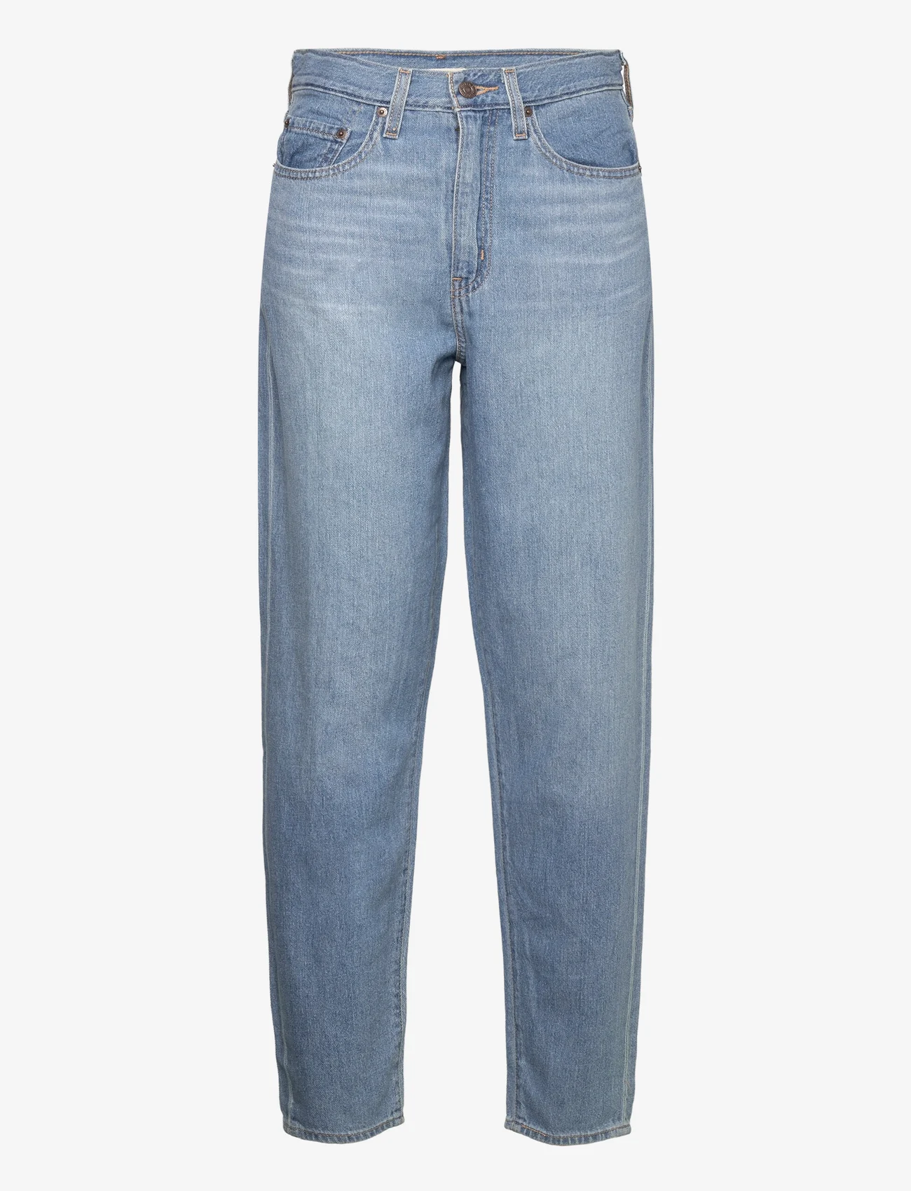 LEVI´S Women - HIGH LOOSE TAPER LETS STAY IN - tapered jeans - med indigo - worn in - 0