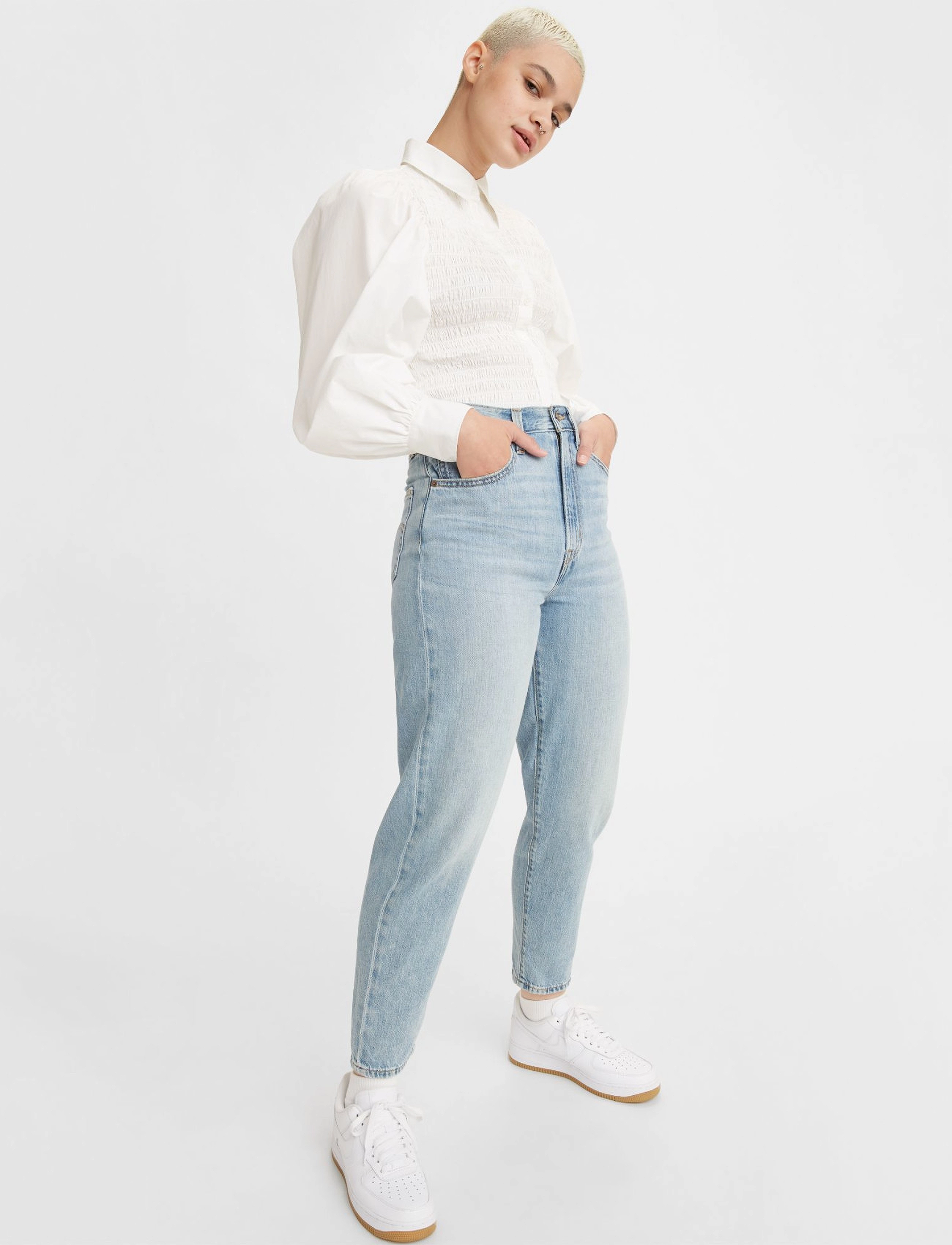 Levi's® - HIGH LOOSE TAPER LETS STAY IN - med indigo - worn in - 2