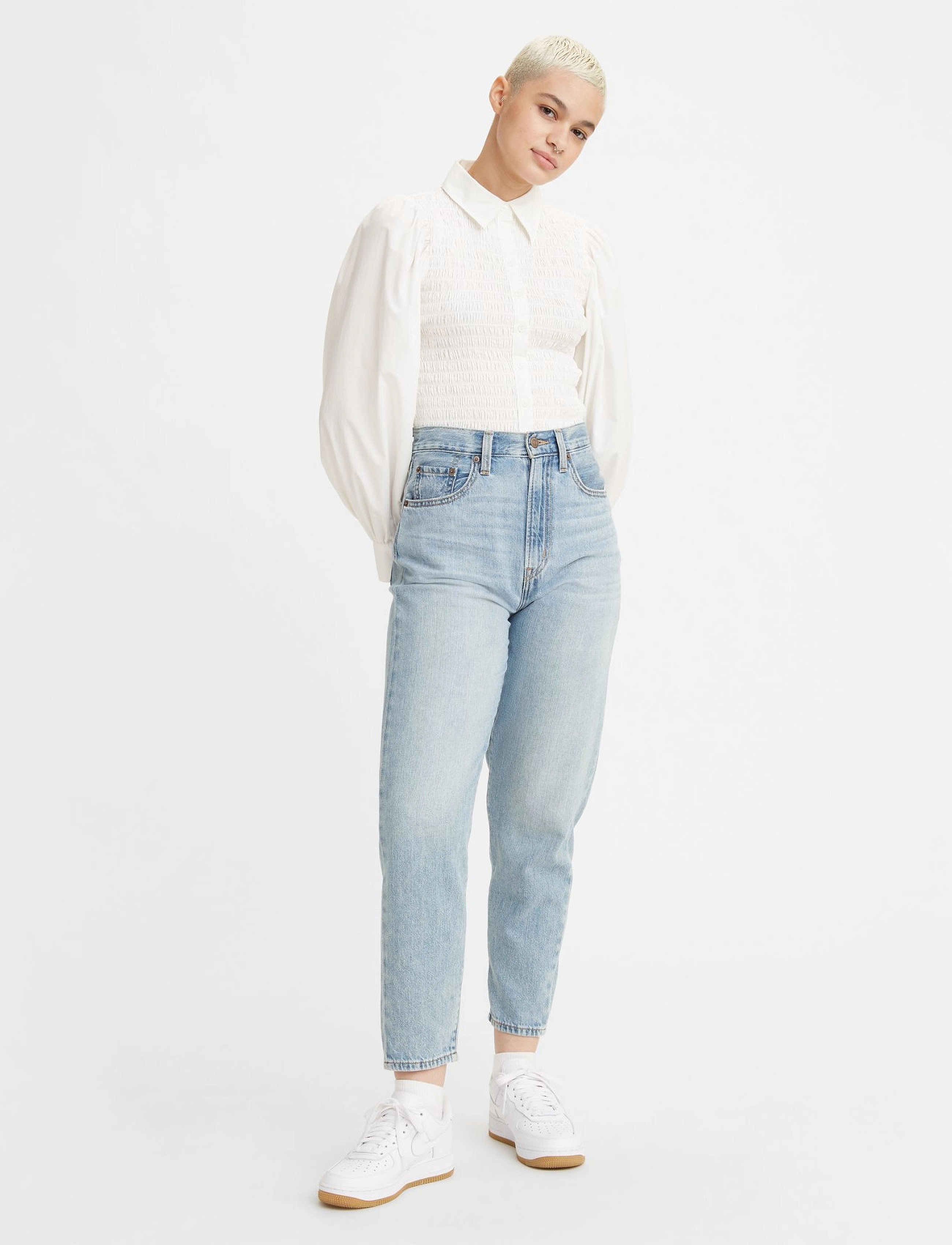 Levi's® - HIGH LOOSE TAPER LETS STAY IN - med indigo - worn in - 3