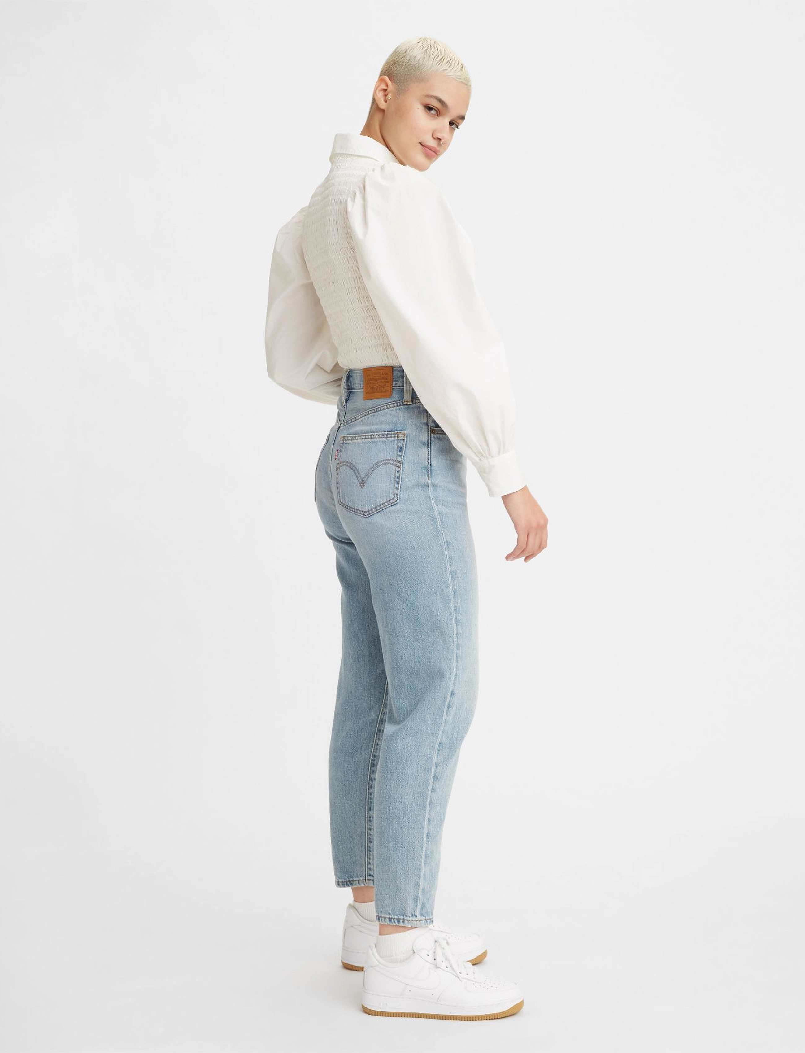Levi's® - HIGH LOOSE TAPER LETS STAY IN - med indigo - worn in - 4