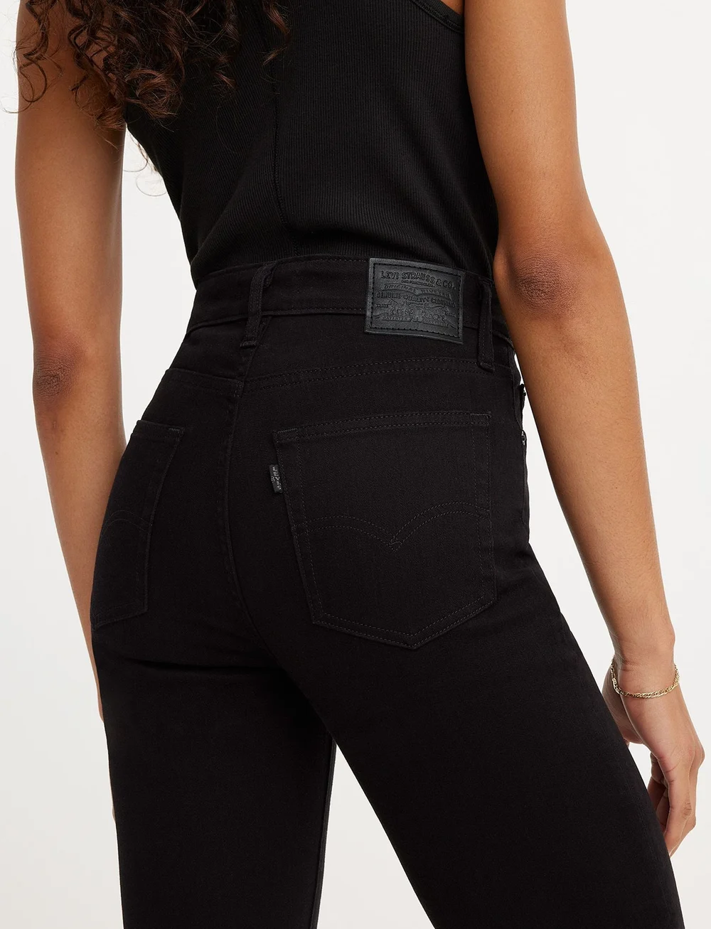 Black levi top bootcut jeans
