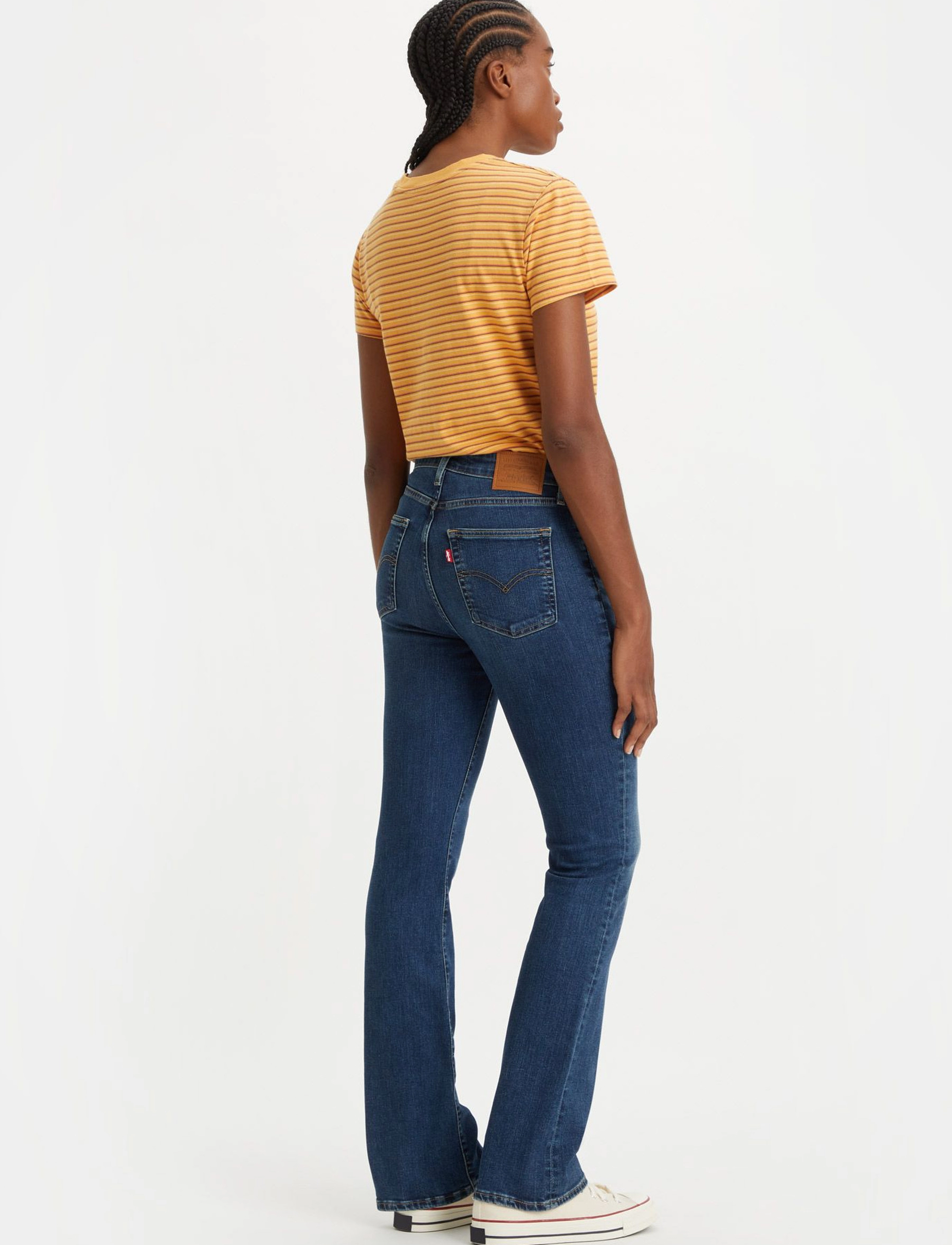 Levi's® - 725 HIGH RISE BOOTCUT BLUE WAV - flared jeans - dark indigo - worn in - 4
