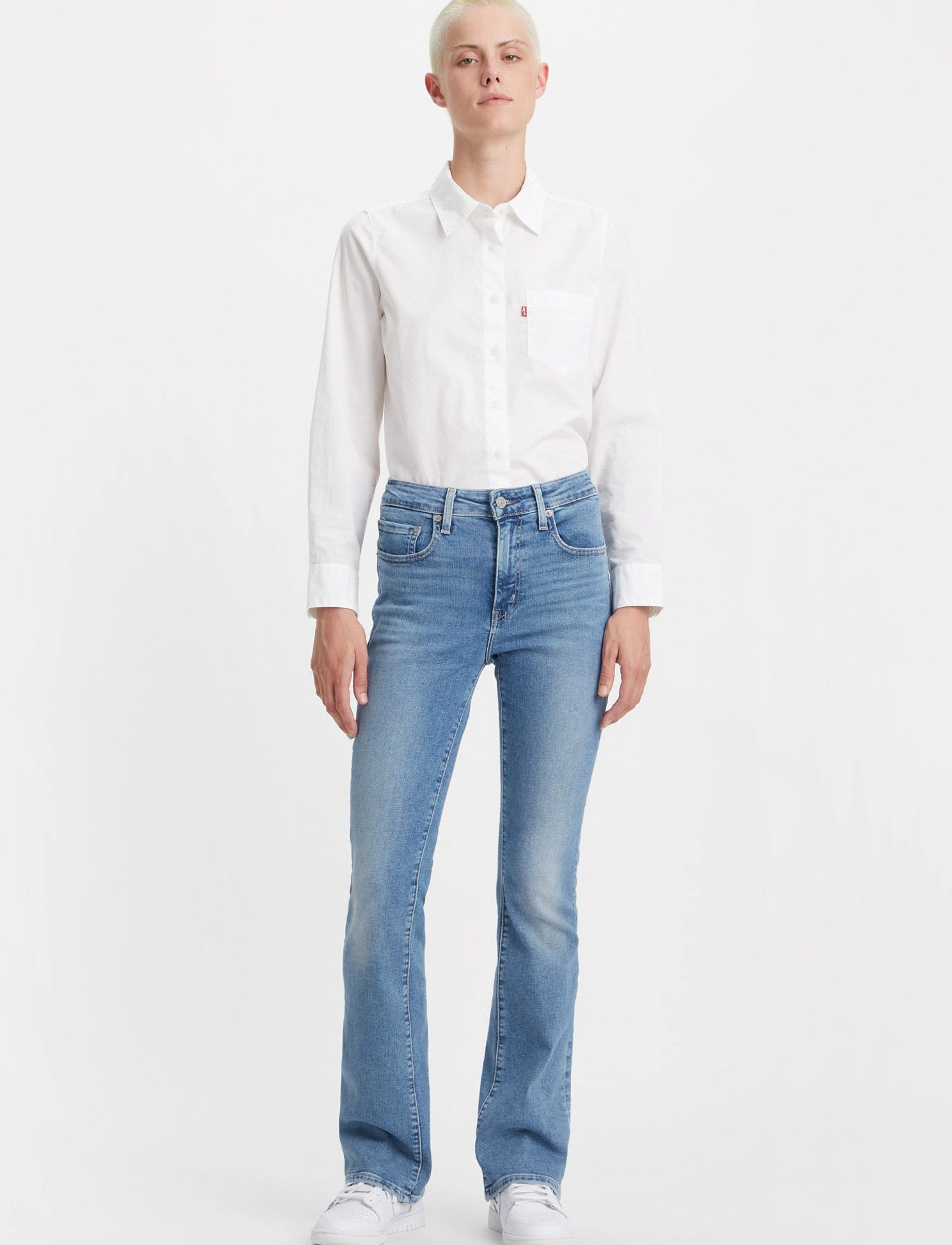 Levi's® - 725 HIGH RISE BOOTCUT BLUE WAV - utsvängda jeans - light indigo - worn in - 3