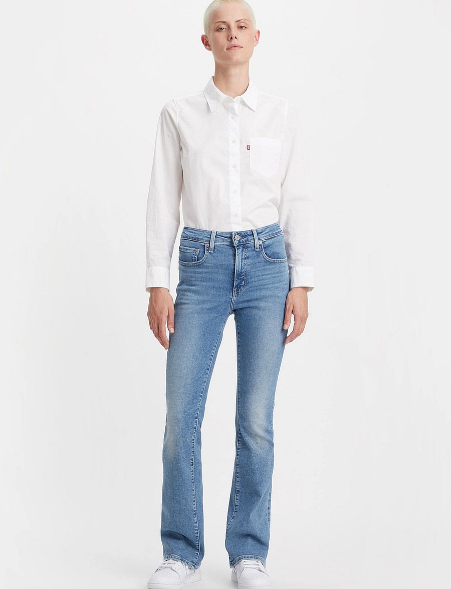 Levi's® - 725 HIGH RISE BOOTCUT BLUE WAV - flared jeans - light indigo - worn in - 3