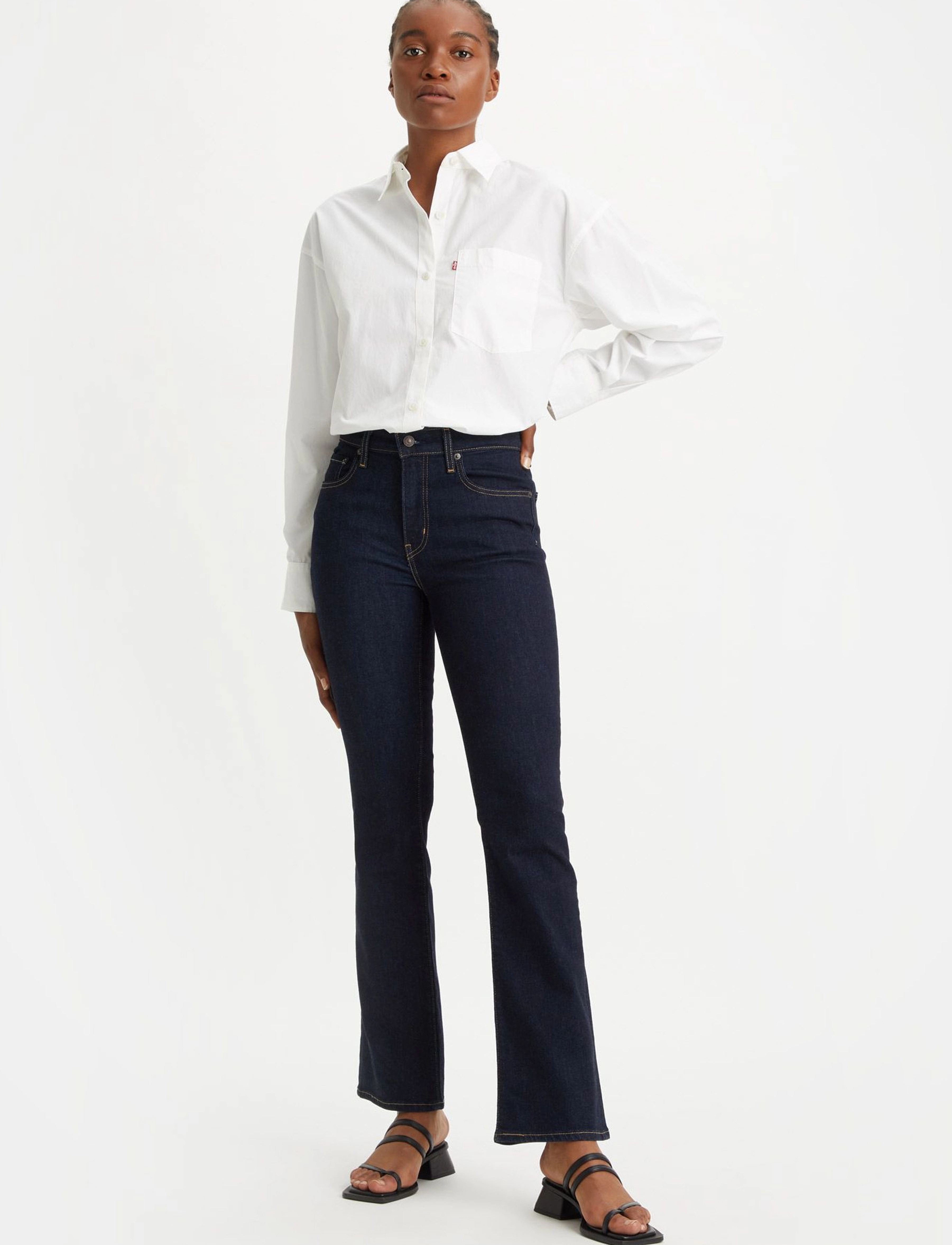 Levi's® - 725 HIGH RISE BOOTCUT BLUE WAV - flared jeans - dark indigo - flat finish - 3