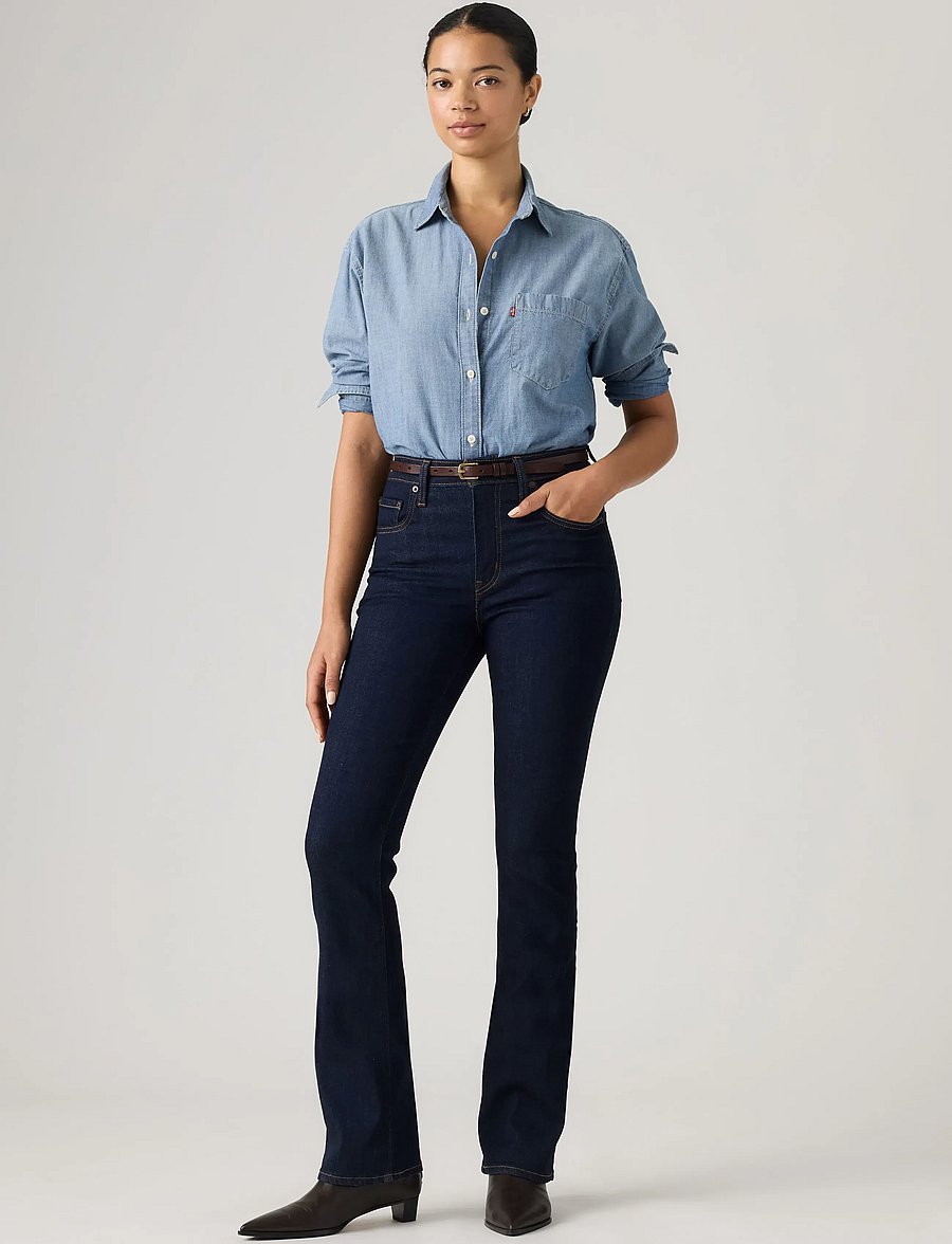 Levi's® - 725 HIGH RISE BOOTCUT TRUE BLU - bootcut-jeans - dark indigo - flat finish - 0