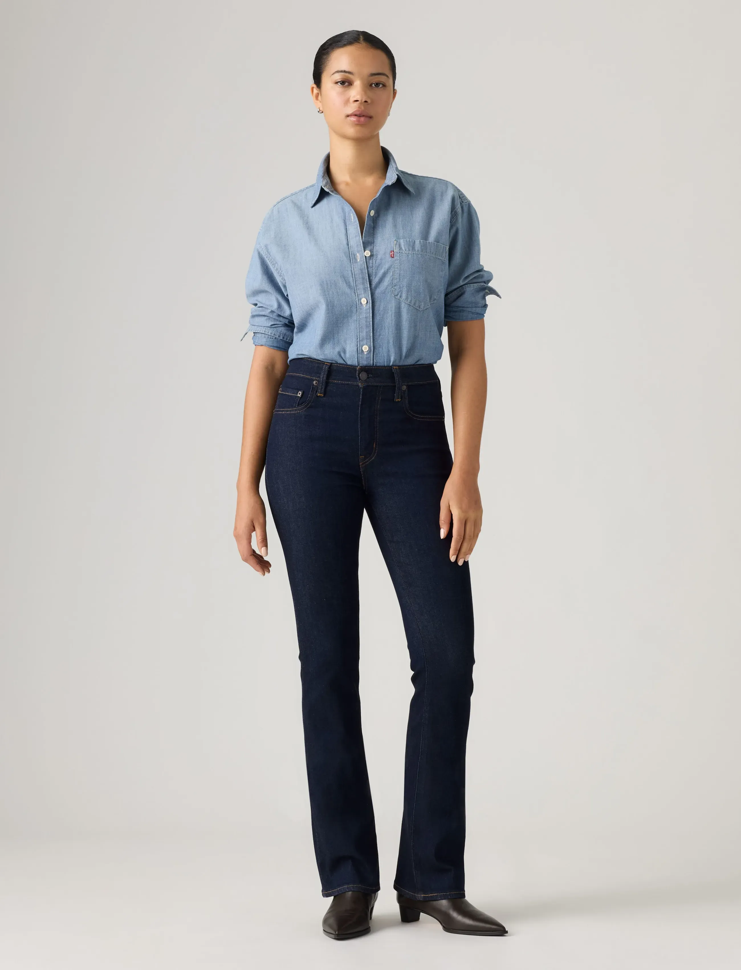 Levi's® - 725 HIGH RISE BOOTCUT TRUE BLU - bootcut jeans - dark indigo - flat finish - 3