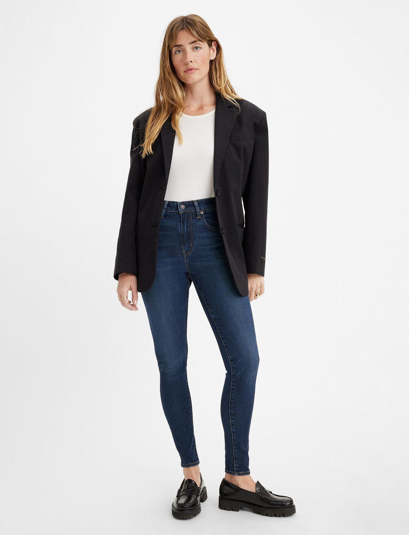 LEVI´S Women - 721 HIGH RISE SKINNY Z0741 DAR - džinsa bikses ar tievām starām - dark indigo - worn in - 0