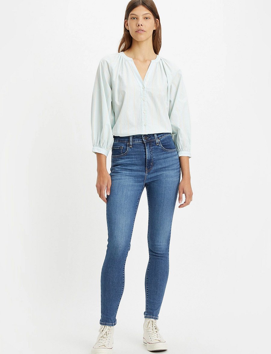 Levi's® - 721 HIGH RISE SKINNY BLUE WAVE - jeans skinny - med indigo - worn in - 3