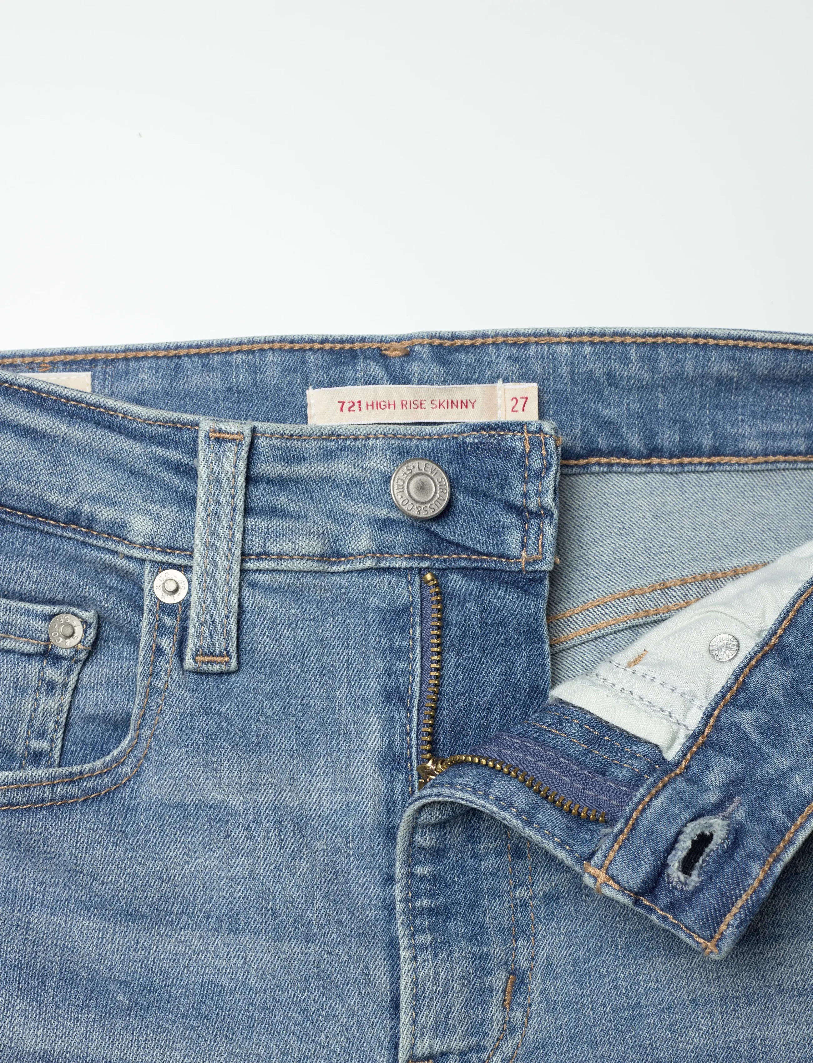 Levi's® - 721 HIGH RISE SKINNY BLUE WAVE - skinny jeans - light indigo - worn in - 4