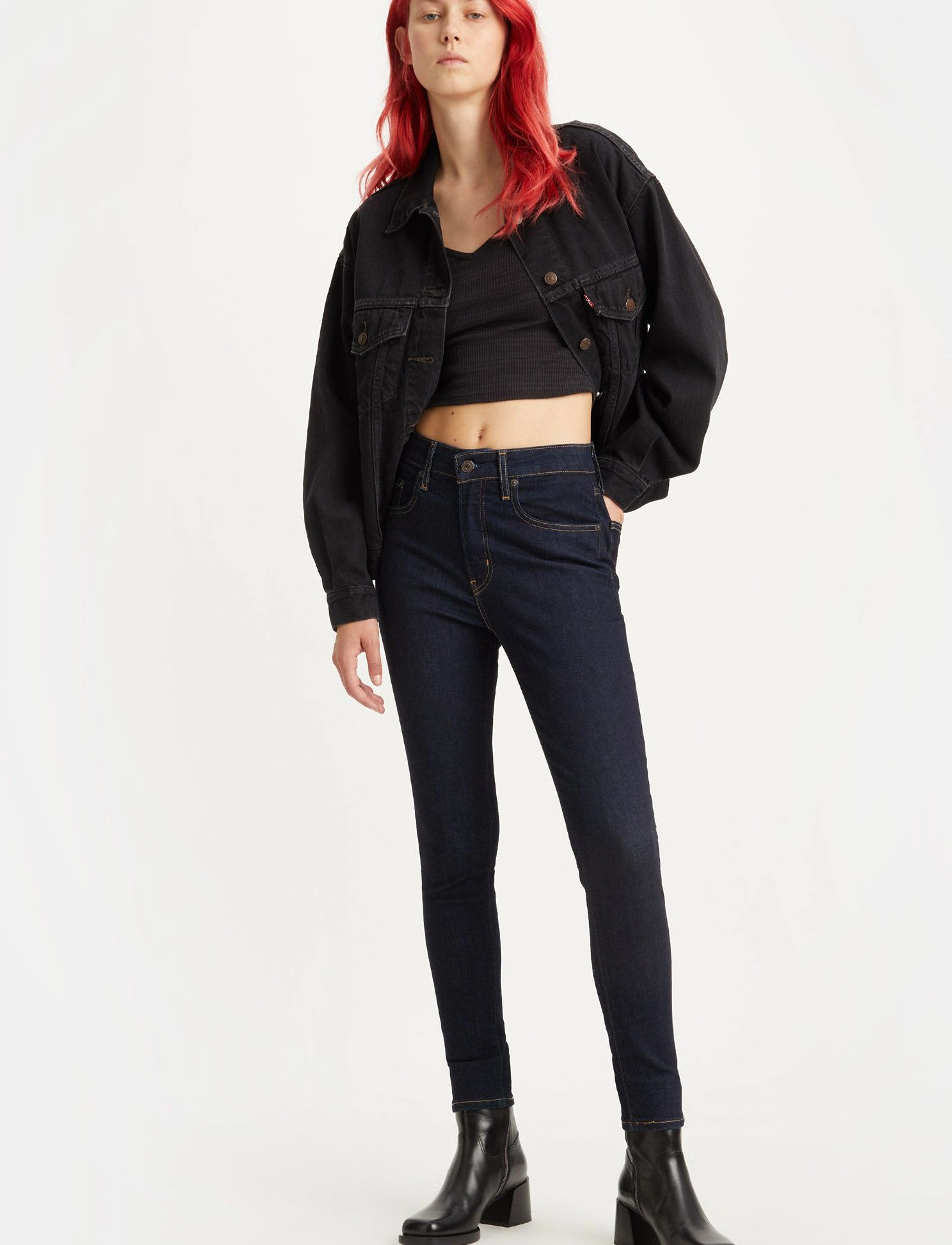 Levi's® 721 HIGH RISE SKINNY BLUE WAVE - Tøj - DARK INDIGO - FLAT FINISH / navy