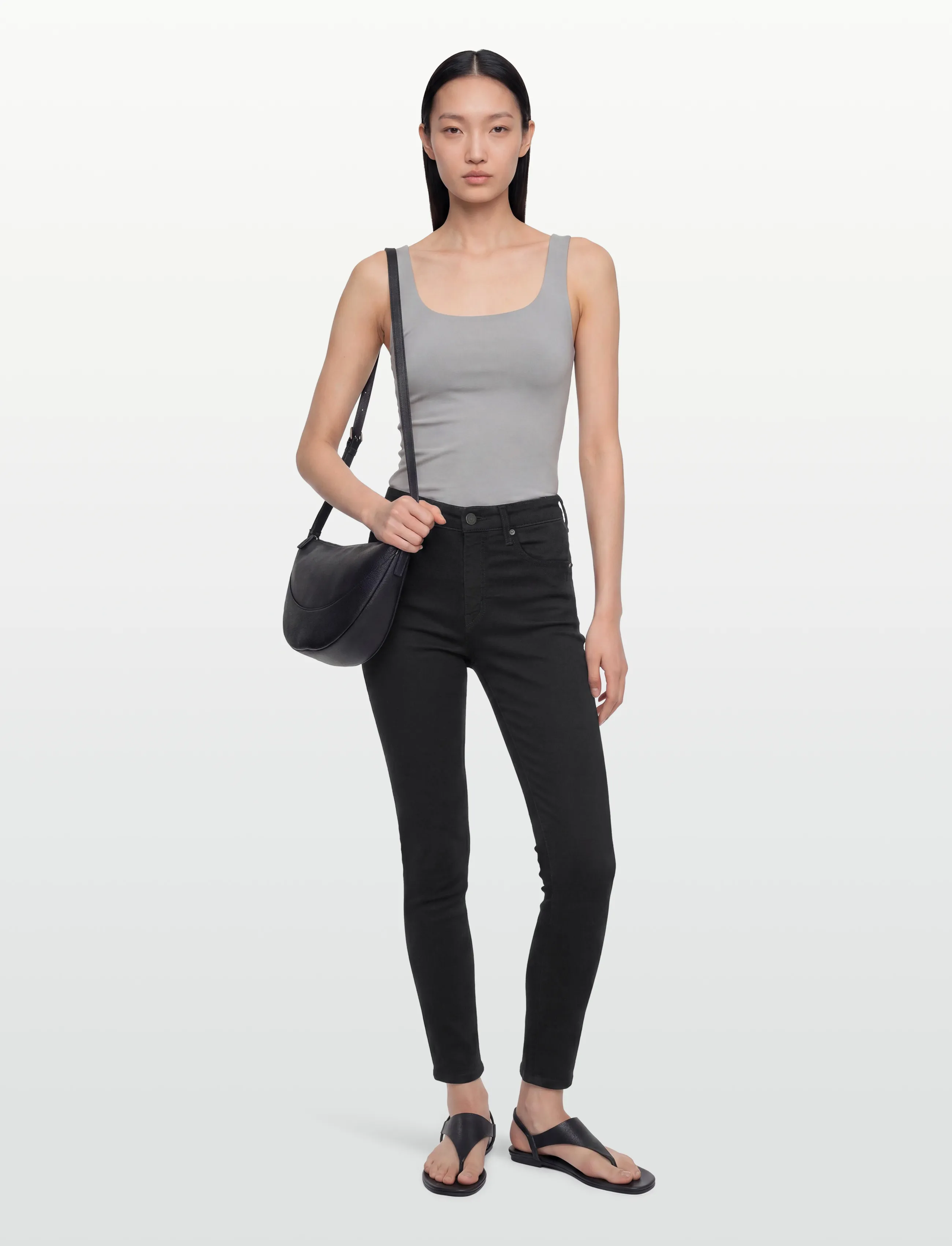 Levi's® 721 HIGH RISE SKINNY MIDNIGHT - Sport test Lino - BLACKS / black