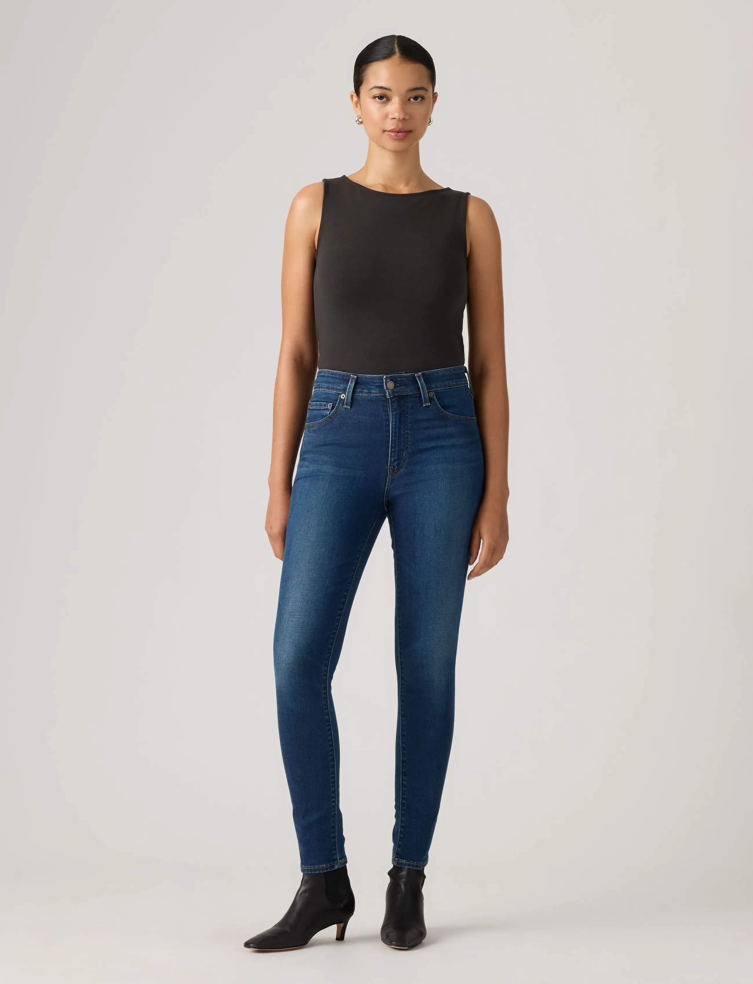 Levi's® - 721 HIGH RISE SKINNY TRUE BLUE - skinny jeans - dark indigo - worn in - 3