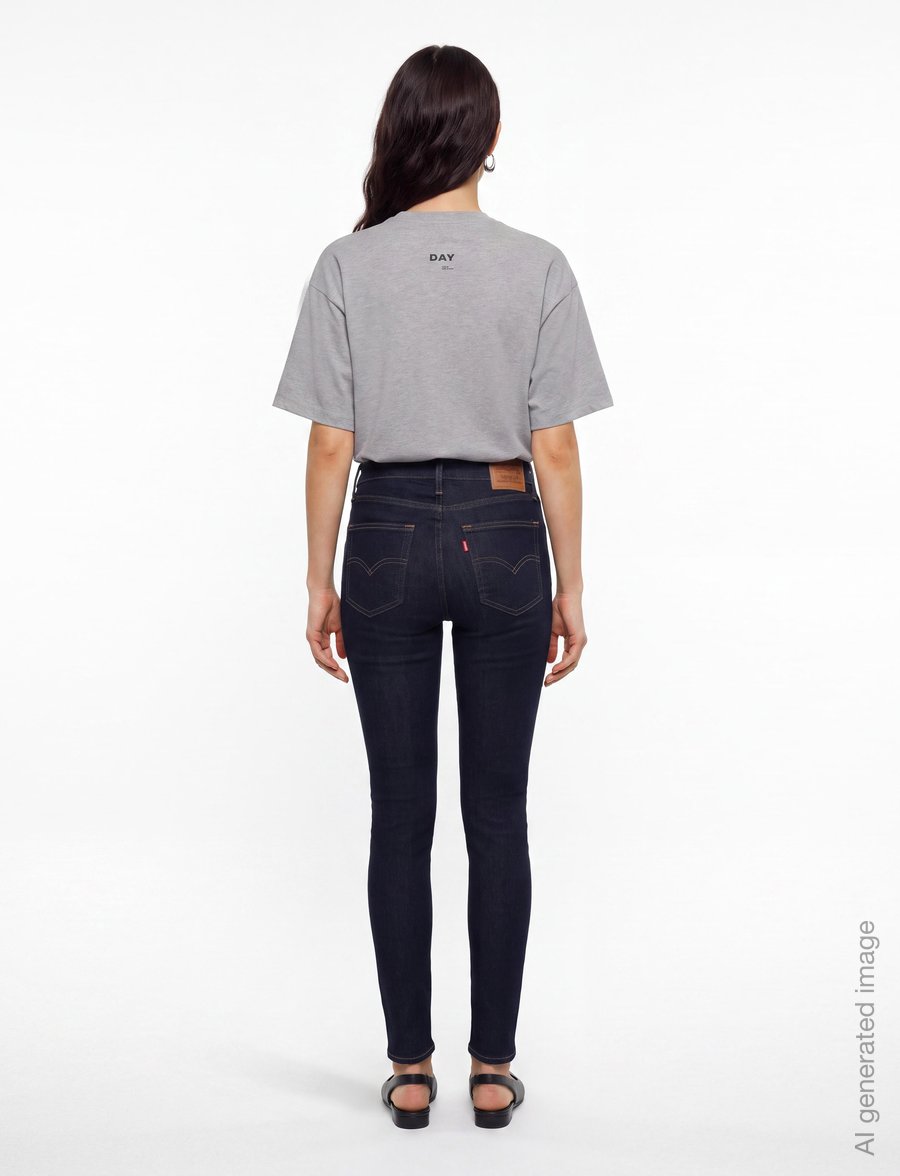 Levi's® - 721 HIGH RISE SKINNY TRUE BLUE - liibuvad teksad - dark indigo - flat finish - 4