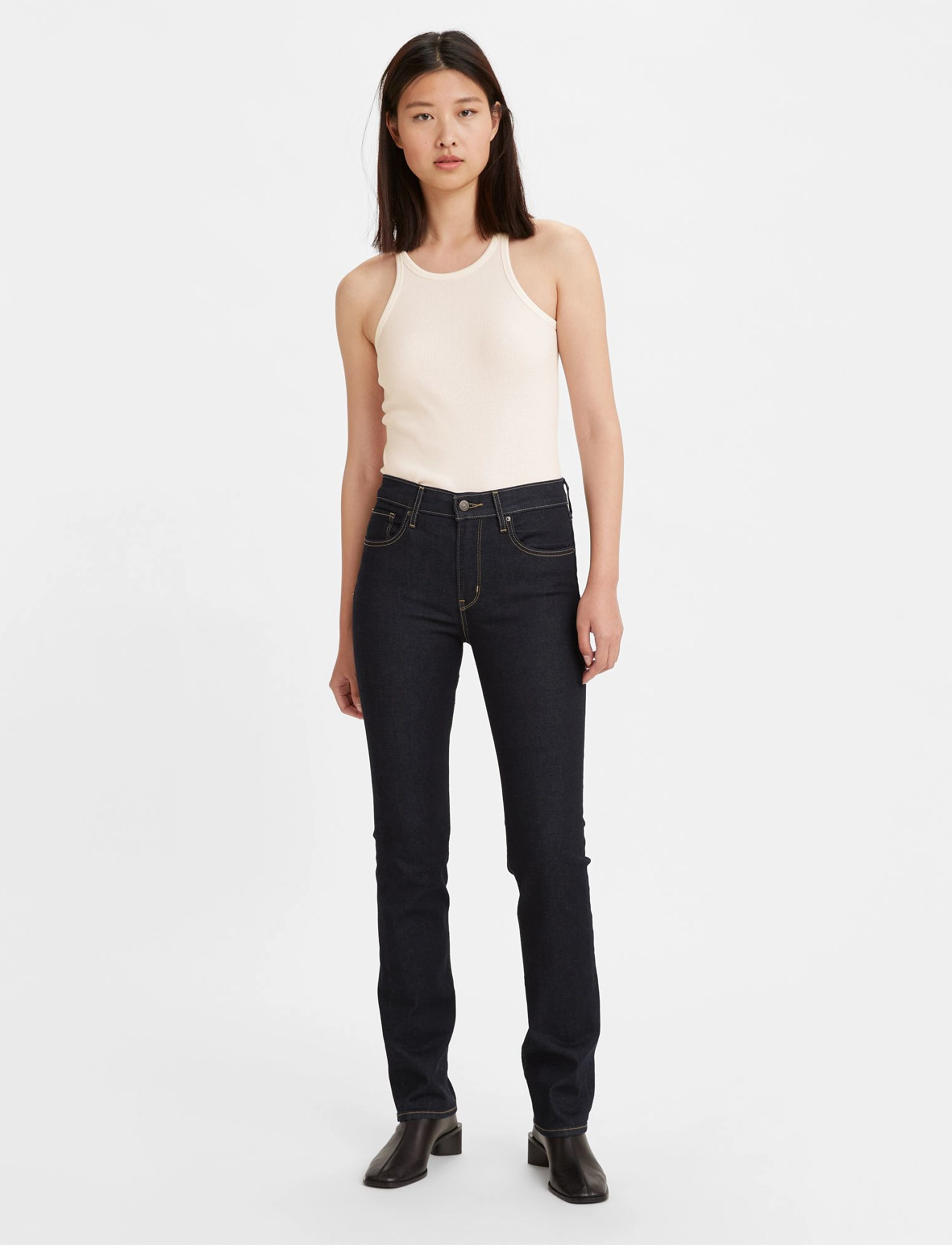 Levi's® - 724 HIGH RISE STRAIGHT TO THE - dark indigo - flat finish - 2