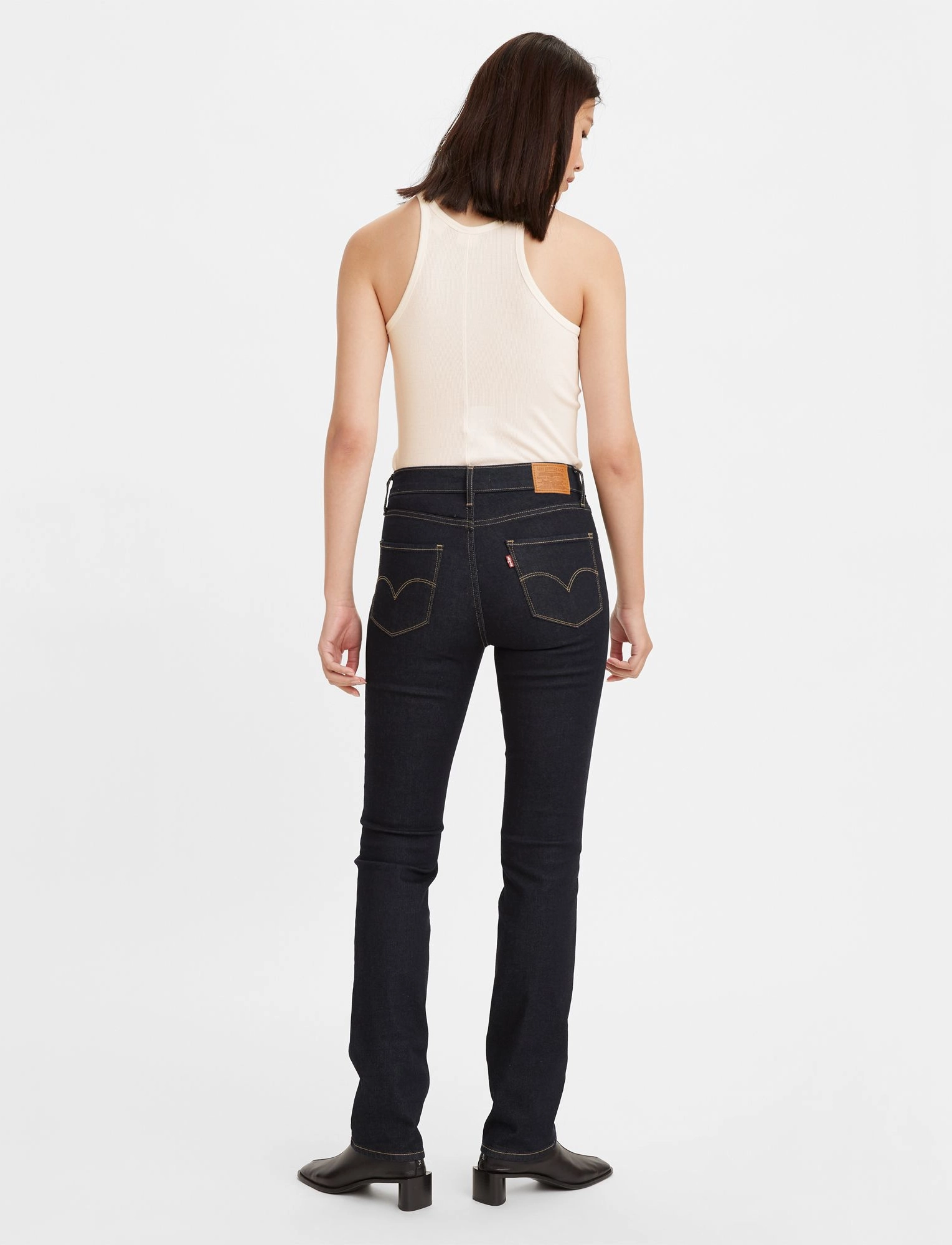 Levi's® - 724 HIGH RISE STRAIGHT TO THE - dark indigo - flat finish - 3