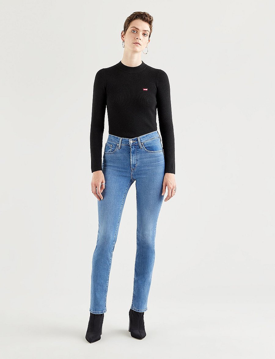 LEVI´S Women - 724 HIGH RISE STRAIGHT RIO FRO - light indigo - worn in - 0