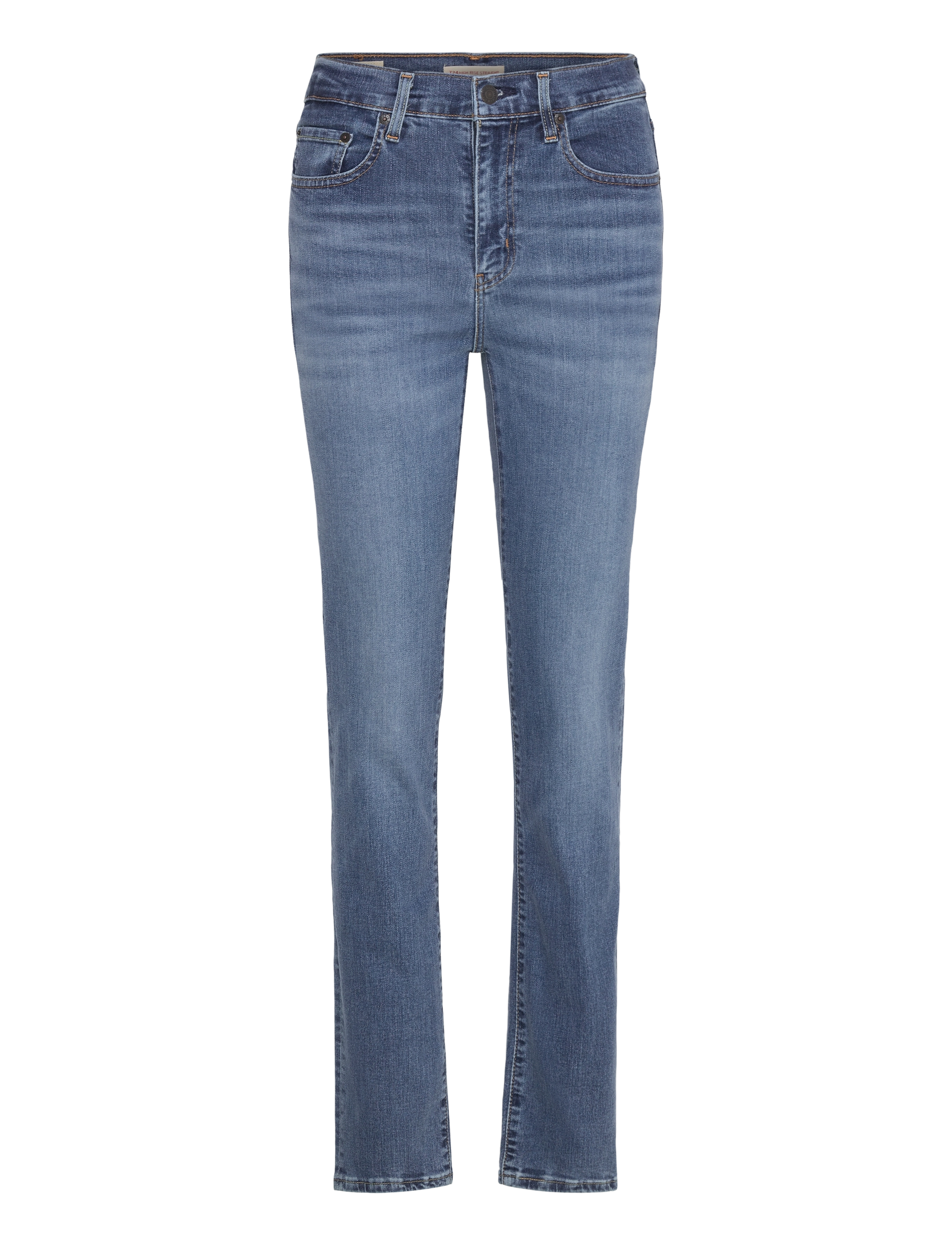 Levi's® 724 HIGH RISE STRAIGHT BLUE WA - Riided - MED INDIGO - WORN IN / blue