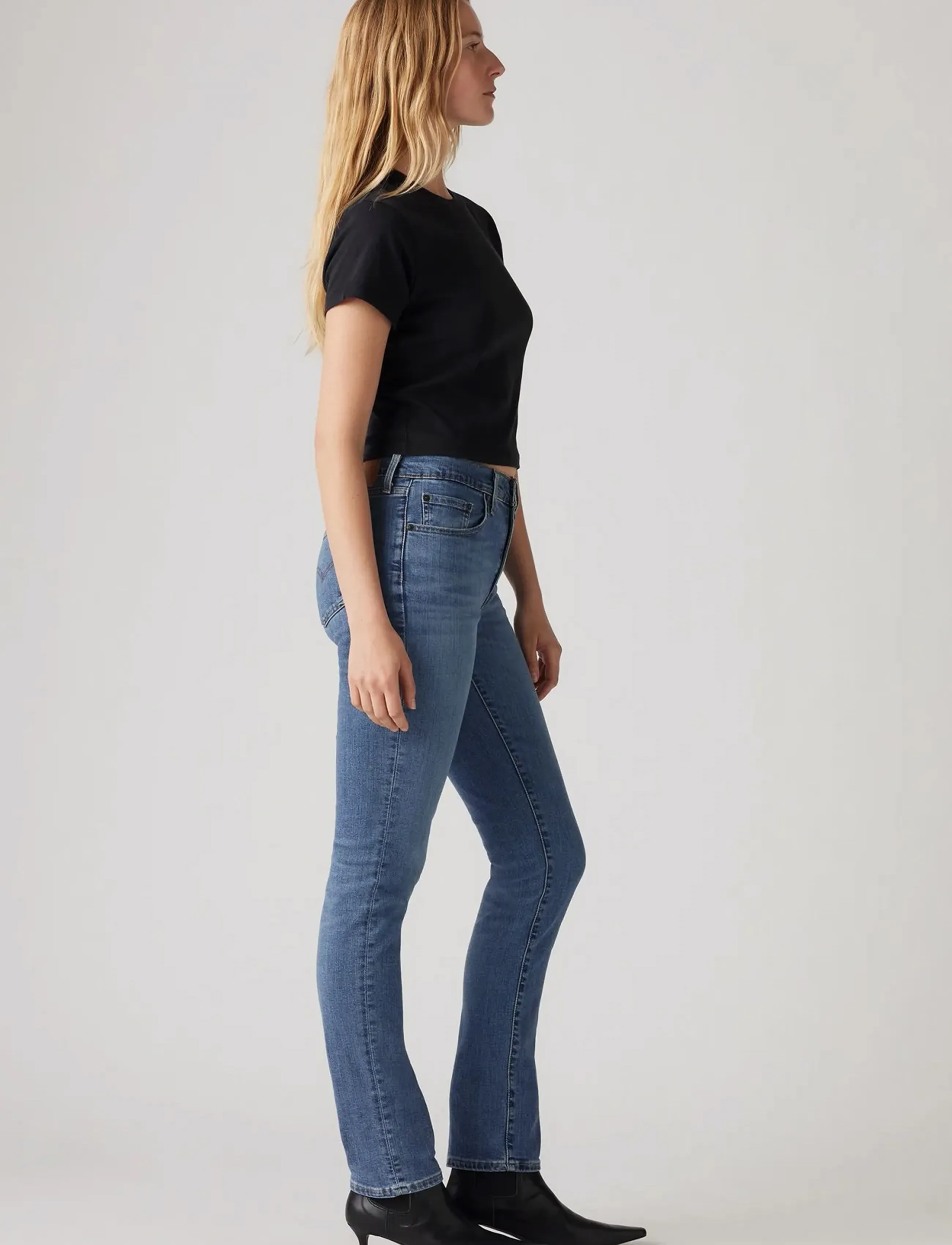 Levi's® - 724 HIGH RISE STRAIGHT BLUE WA - džinsa bikses ar taisnām starām - med indigo - worn in - 3