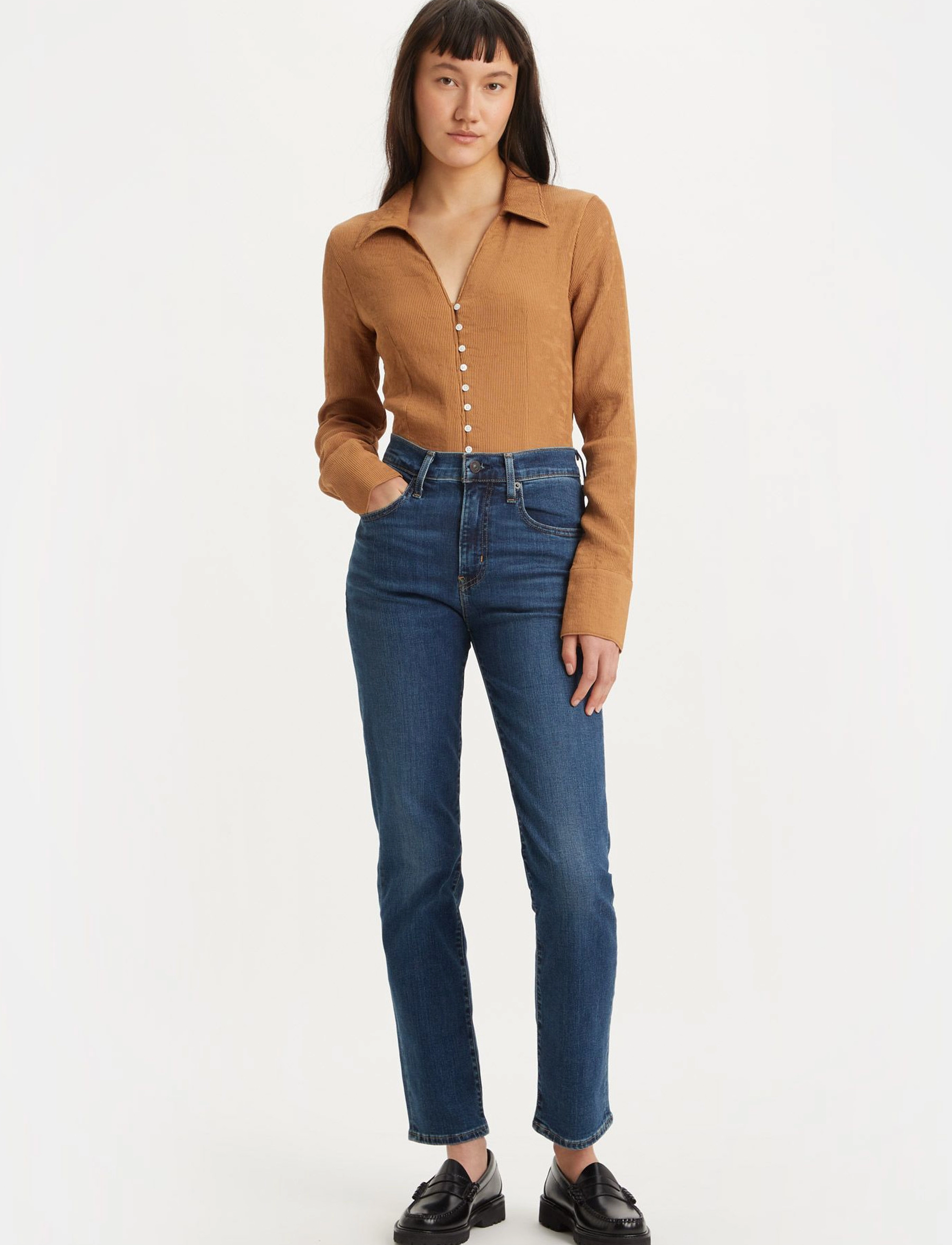 Levi's® - 724 HIGH RISE STRAIGHT BLUE WA - straight jeans - dark indigo - worn in - 3