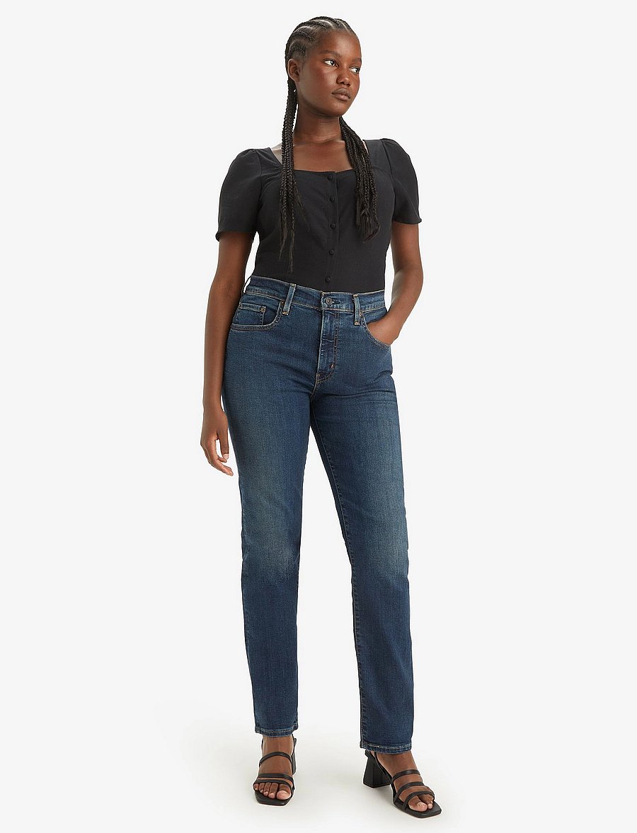 Levi's® - 724 HIGH RISE STRAIGHT BLUE SW - tiesaus kirpimo džinsai - dark indigo - worn in - 0