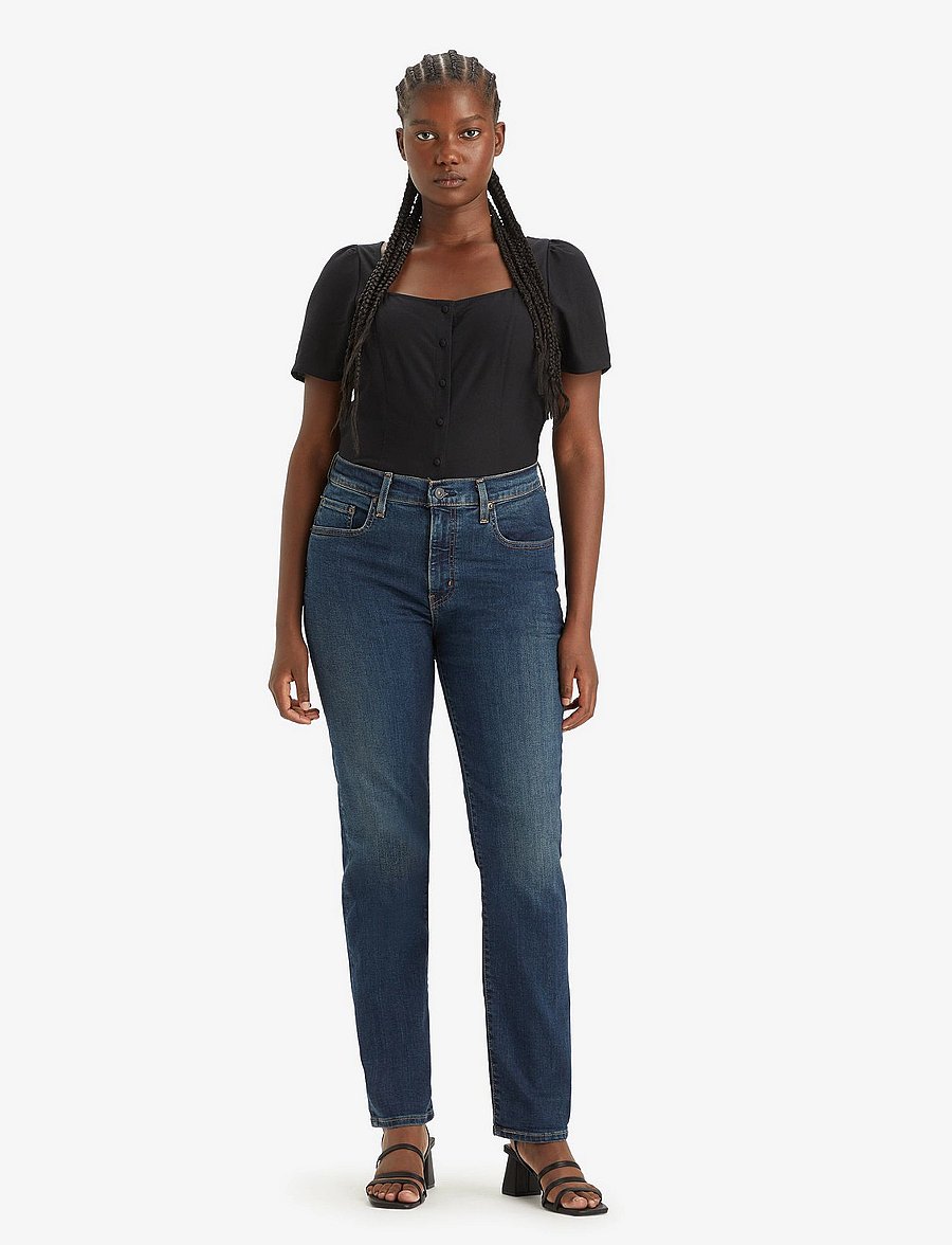 Levi's® - 724 HIGH RISE STRAIGHT BLUE SW - tiesaus kirpimo džinsai - dark indigo - worn in - 3