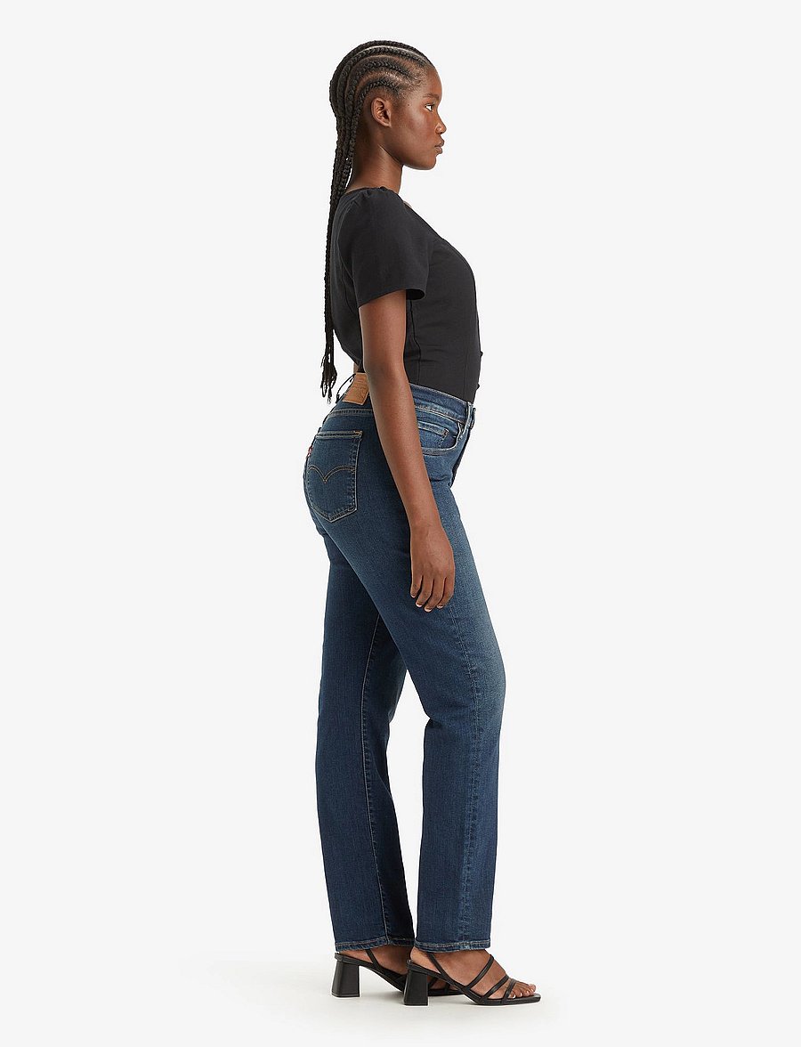 Levi's® - 724 HIGH RISE STRAIGHT BLUE SW - tiesaus kirpimo džinsai - dark indigo - worn in - 5