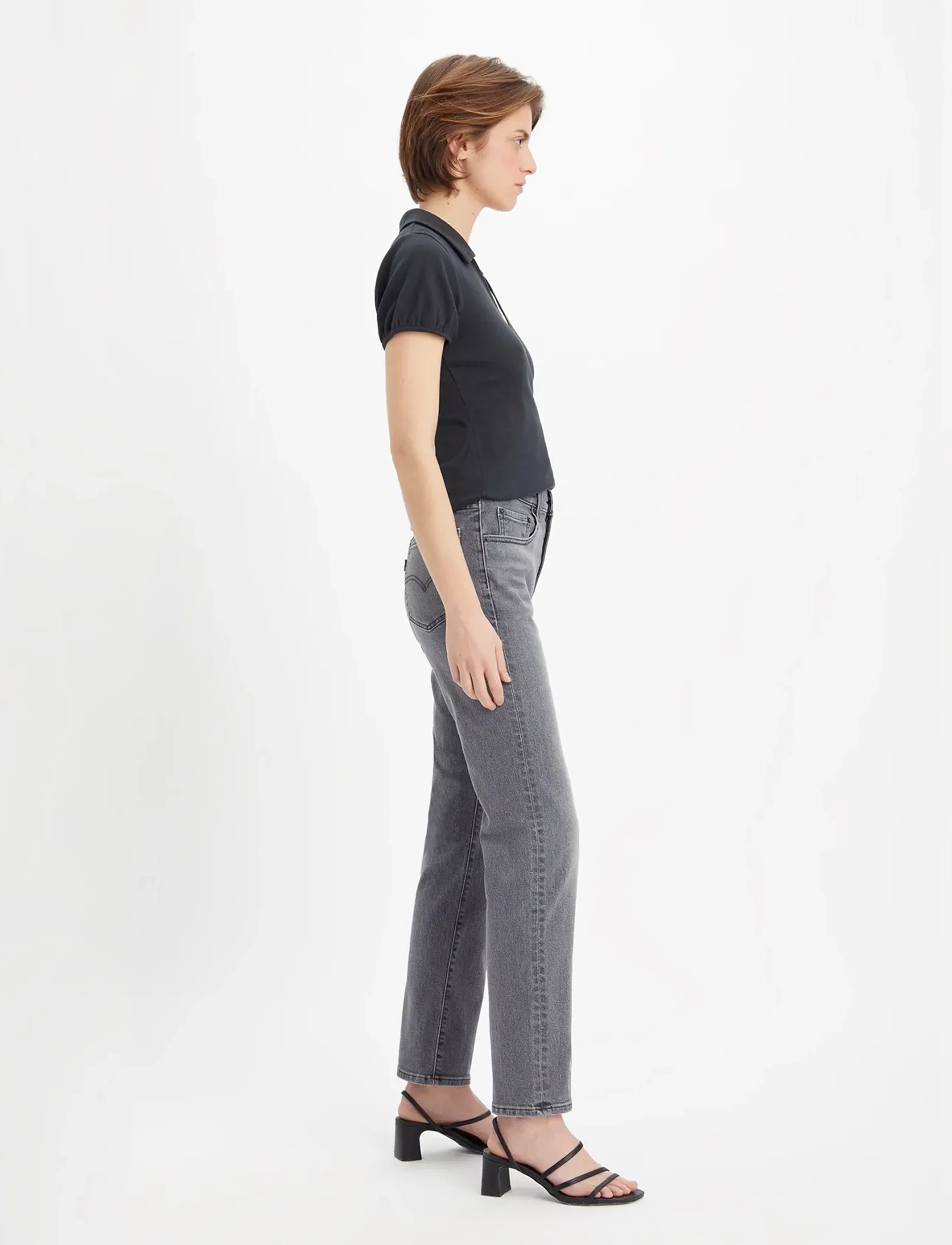 Levi's® - 724 HIGH RISE STRAIGHT BLACK S - blacks - 3