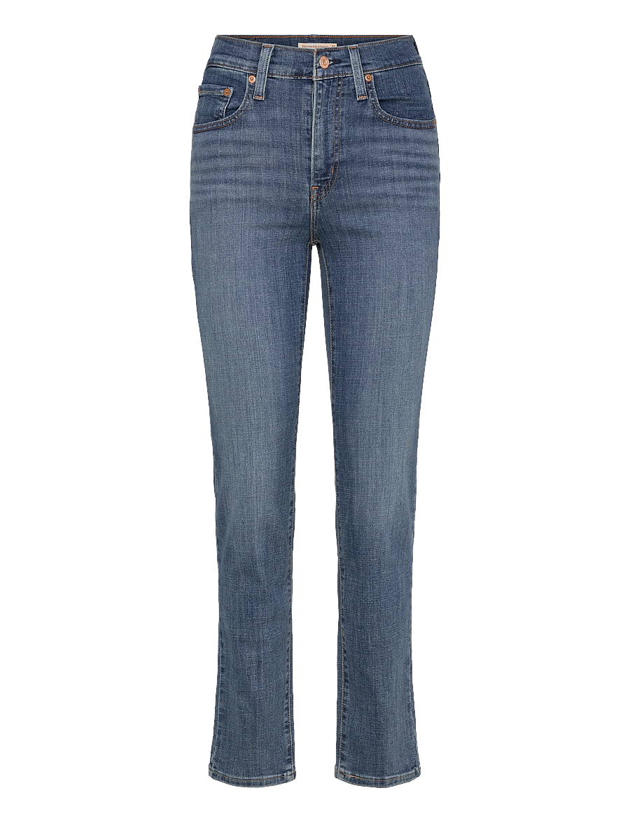 Levi's® - 724 HIGH RISE STRAIGHT WAY WAY - slim fit džinsi - med indigo - worn in - 1