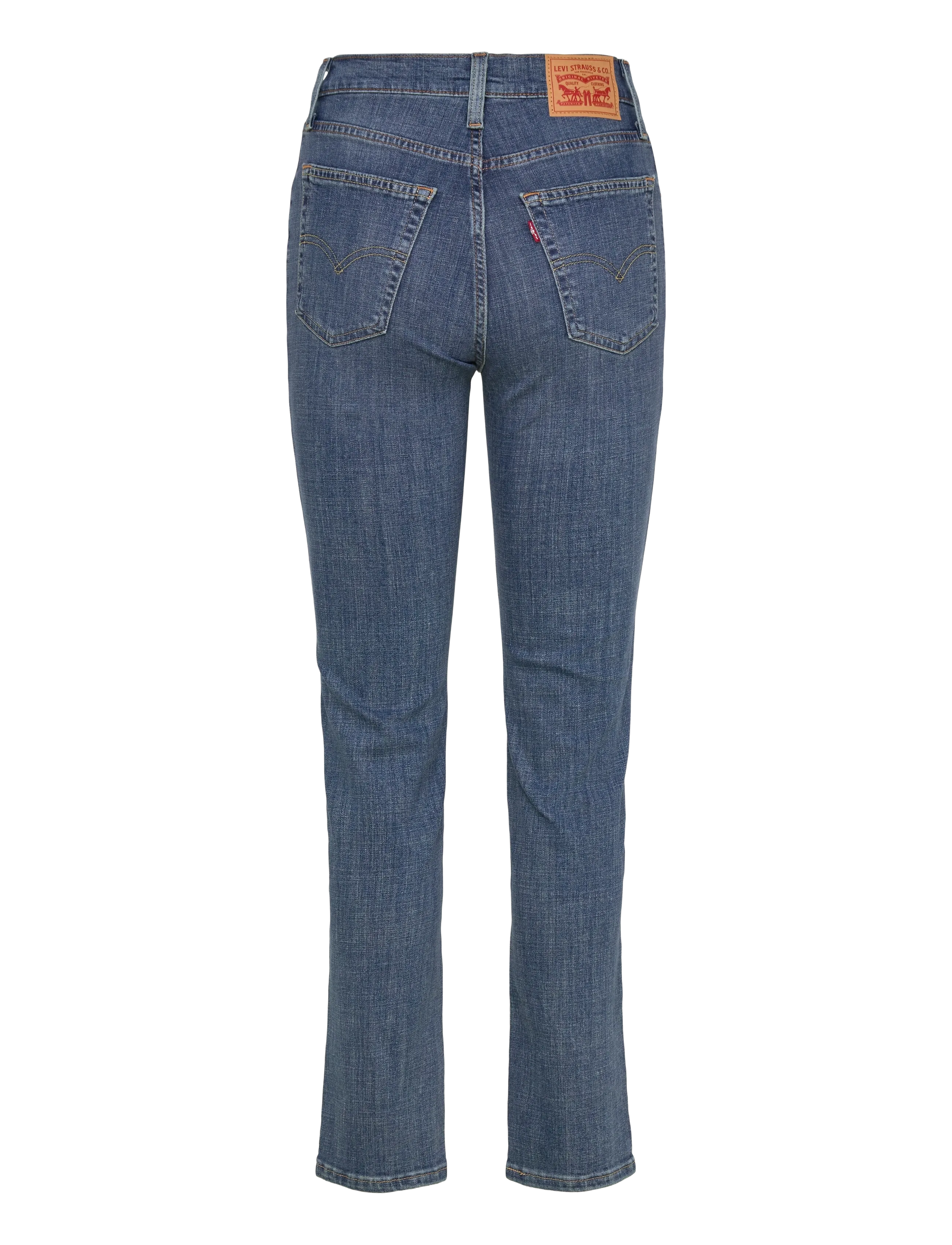 Levi's® - 724 HIGH RISE STRAIGHT WAY WAY - slim jeans - med indigo - worn in - 2