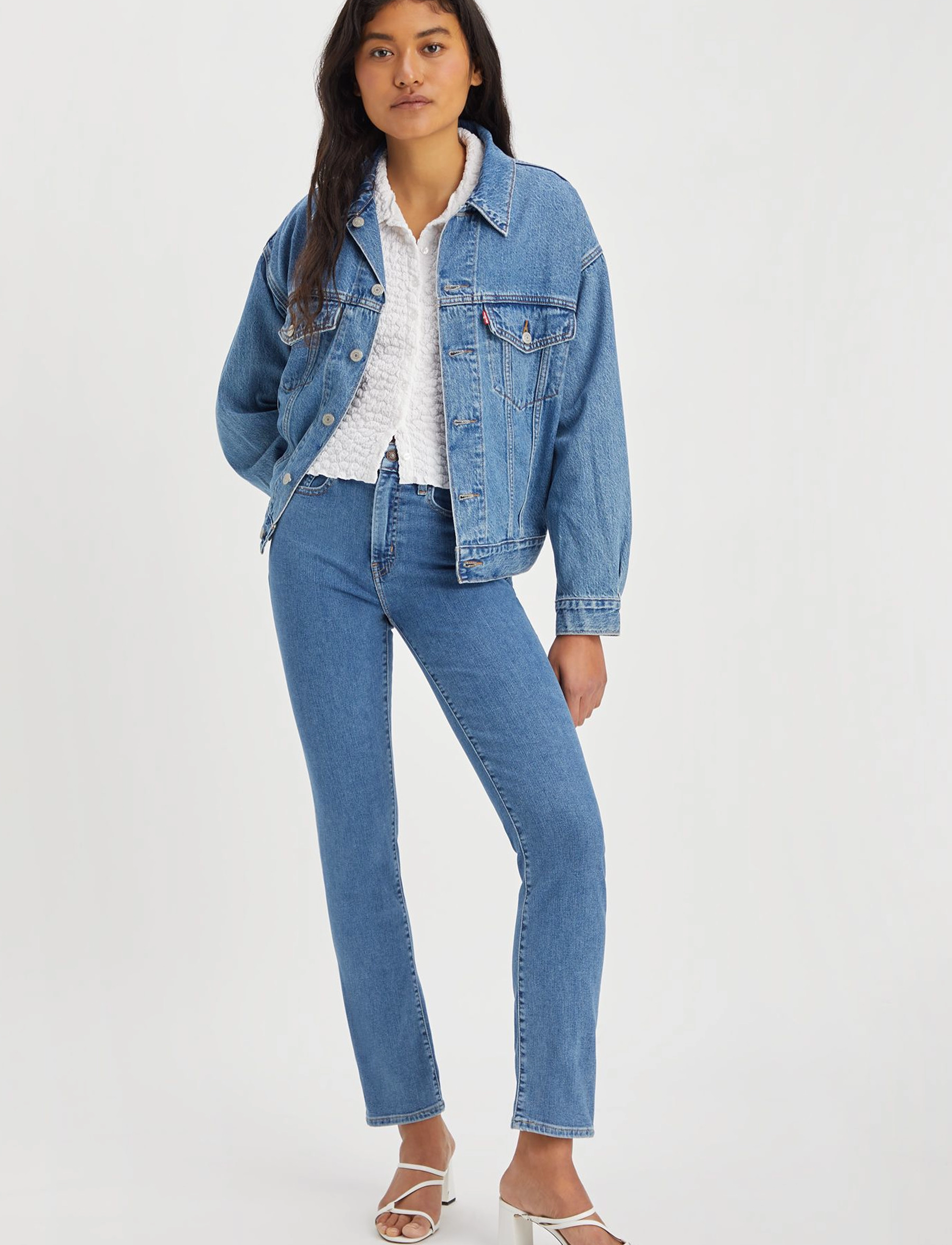 LEVI´S Women - 724 HIGH RISE STRAIGHT BEACH B - med indigo - flat finish - 2