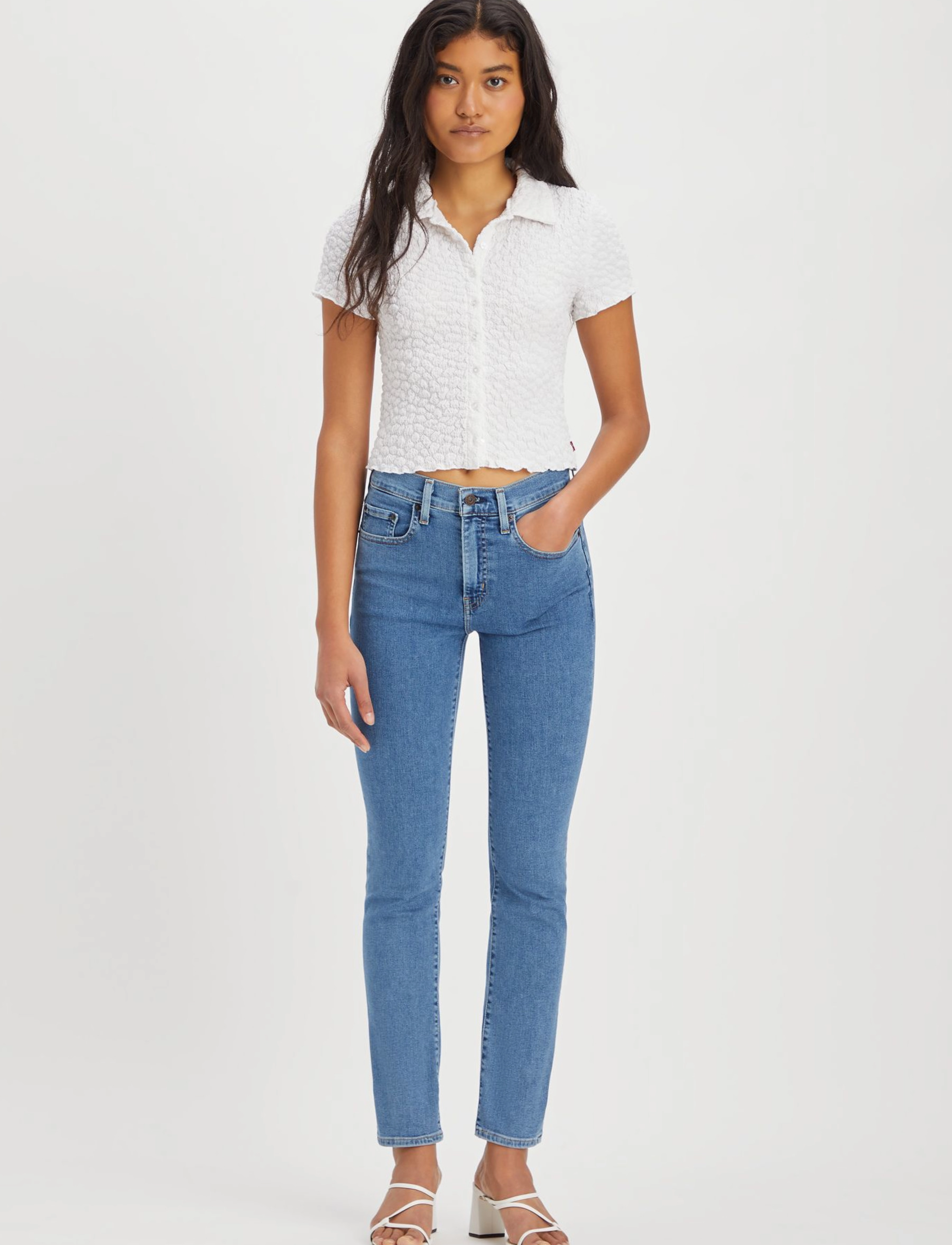LEVI´S Women - 724 HIGH RISE STRAIGHT BEACH B - med indigo - flat finish - 3