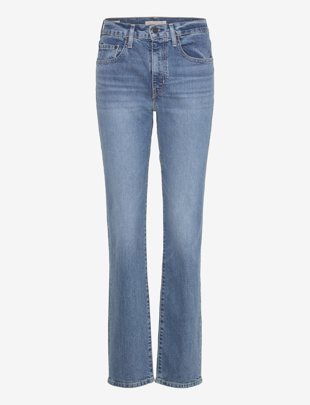 Levi's® - 724 HIGH RISE STRAIGHT KICK ST - straight jeans - med indigo - worn in - 0