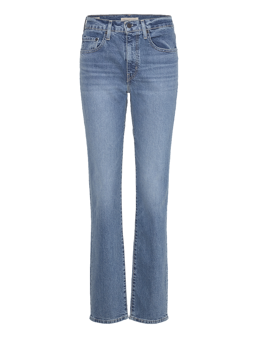 Levi's® - 724 HIGH RISE STRAIGHT KICK ST - raka jeans - med indigo - worn in - 1