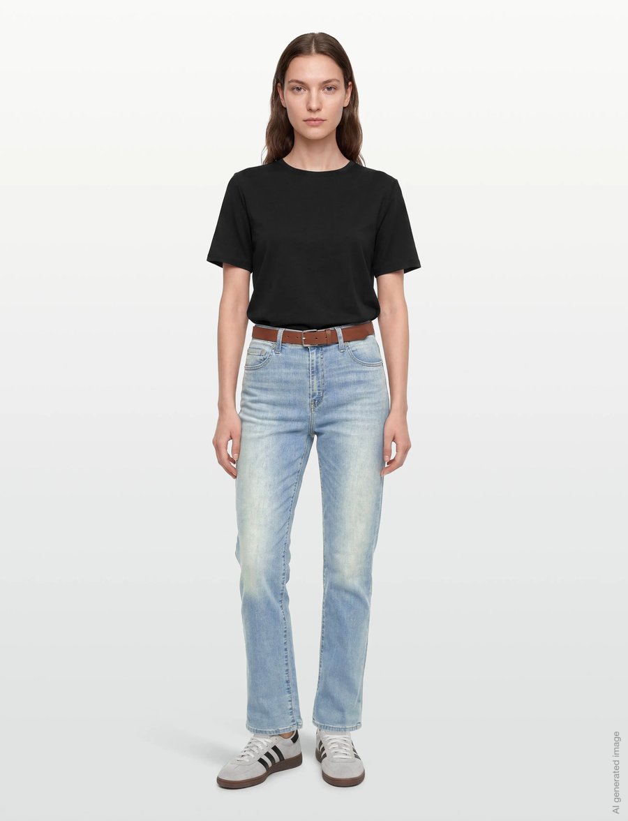 Levi's® - 724 HIGH RISE STRAIGHT SLIPPED - gerade jeans - med indigo - worn in - 0