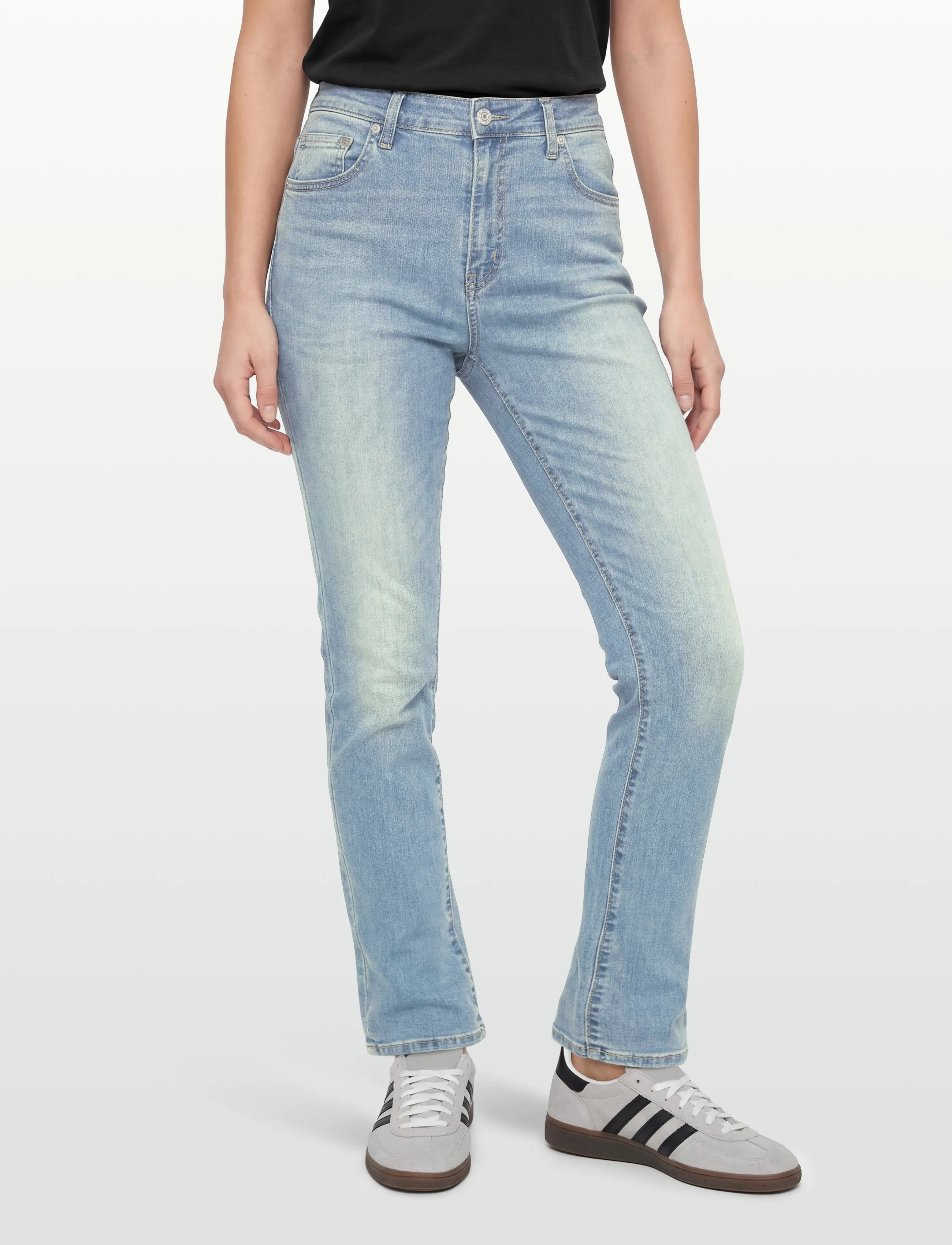 Levi's® - 724 HIGH RISE STRAIGHT SLIPPED - straight jeans - med indigo - worn in - 3