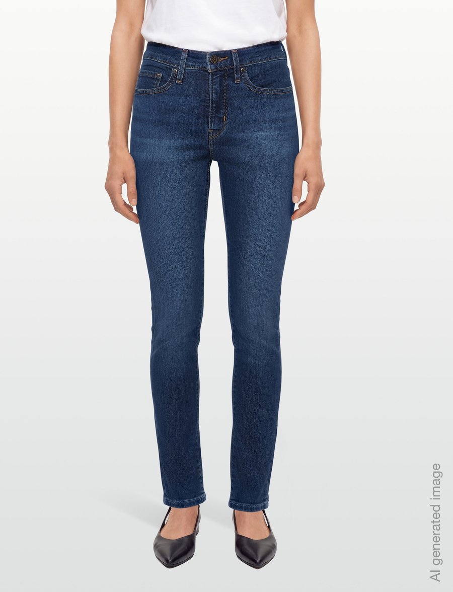 Levi's® - 312 SHAPING SLIM NEW BESTIE - slim-fit-jeans - dark indigo - worn in - 3